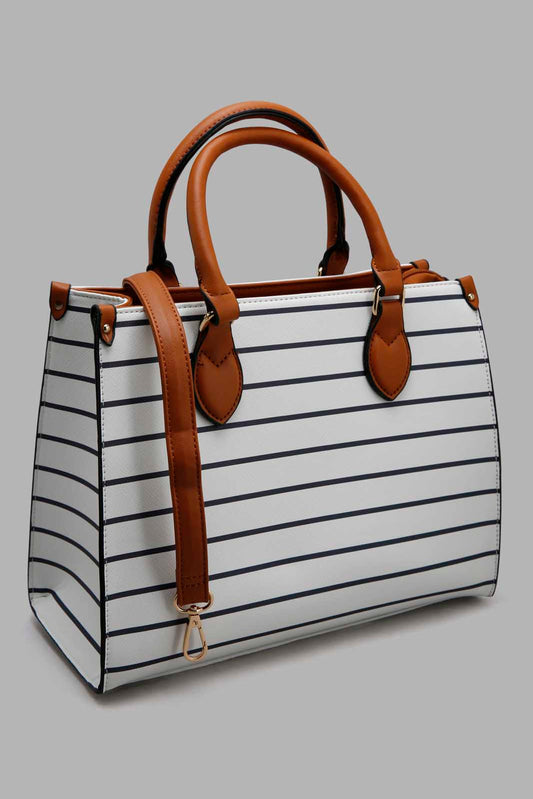Redtag-White-And-Navy-Nautical-Stripe-Tote-Bag-Category:Bags,-Colour:Assorted,-Filter:Women's-Accessories,-New-In,-New-In-Women-ACC,-Non-Sale,-Section:Women,-W22O,-Women-Bags-Women-