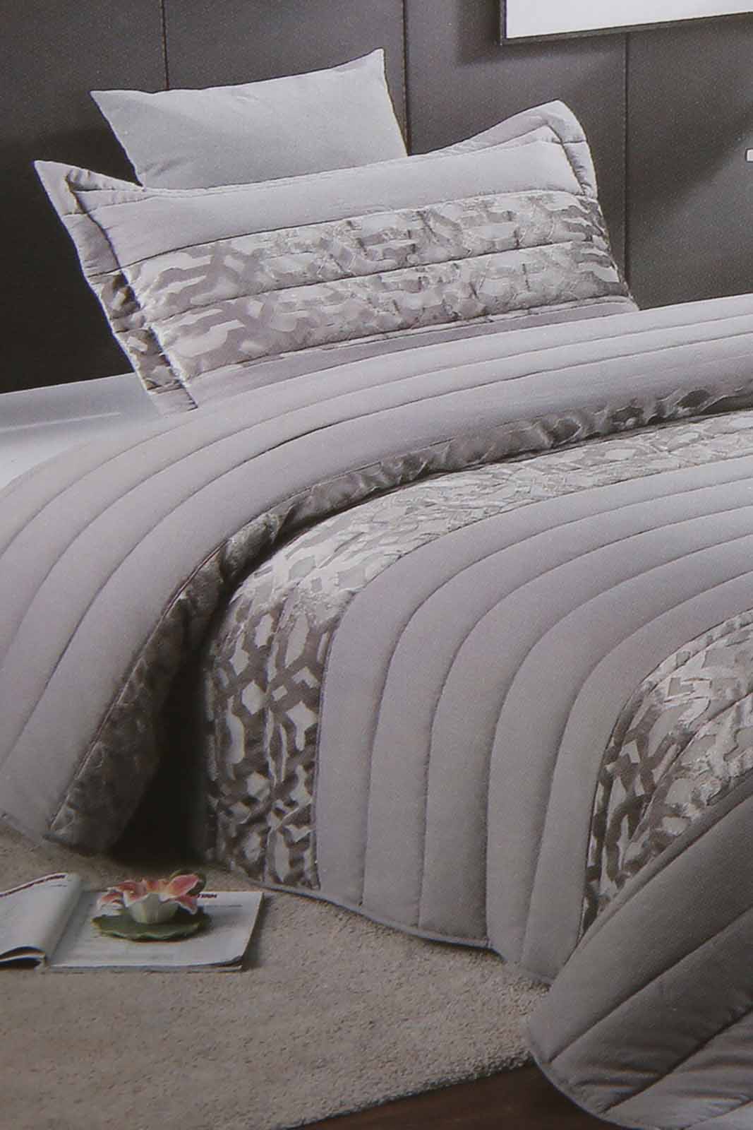Redtag-Grey-2-Piece-Cut-Velvet-Bedspread-Set-(Single-Size)-Category:Bedspreads,-Colour:Grey,-Deals:New-In,-Filter:Home-Bedroom,-HMW-BED-Bedspreads,-New-In-HMW-BED,-Non-Sale,-Section:Homewares,-W22A-Home-Bedroom-