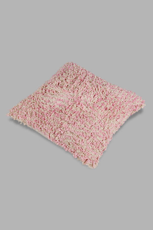 Redtag-Pink-Shaggy-Cushion-Category:Cushions,-Colour:Pink,-Deals:New-In,-Filter:Home-Bedroom,-HMW-BED-Cushions,-Naya,-New-In-HMW-BED,-Non-Sale,-Section:Homewares,-W22O-Home-Bedroom-