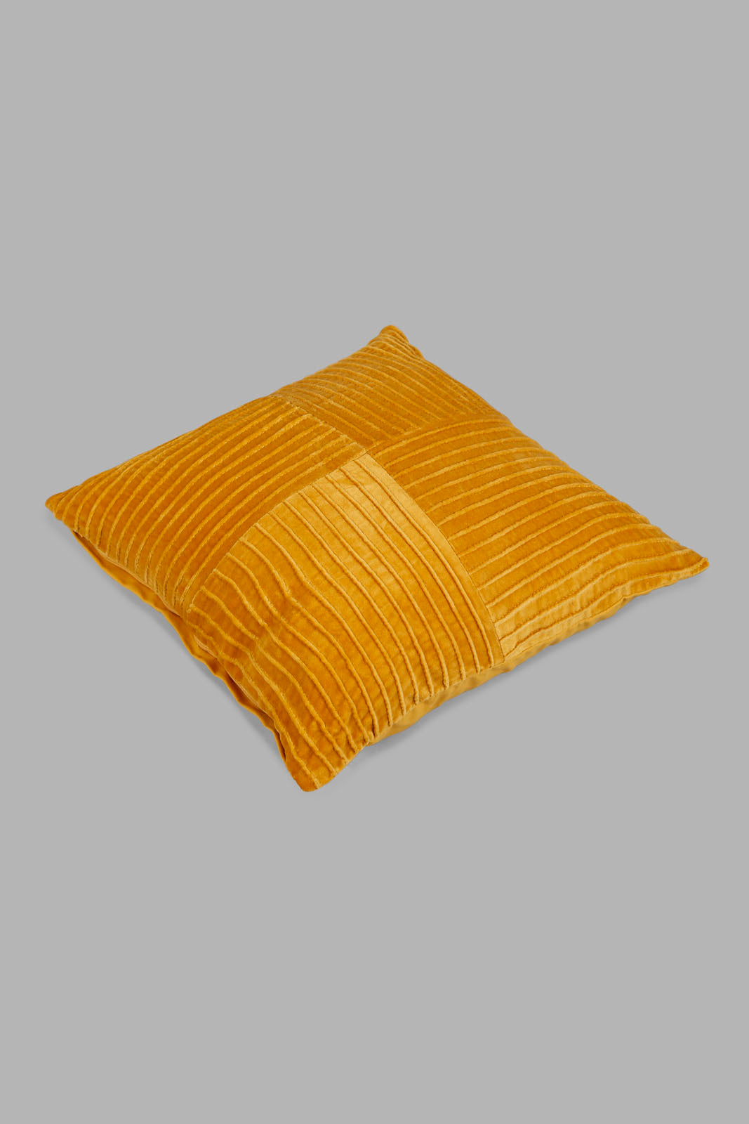 Redtag-Mustard-Ribbed-Cushion-Category:Cushions,-Colour:Yellow,-Deals:New-In,-Filter:Home-Bedroom,-Harmony,-HMW-BED-Cushions,-New-In-HMW-BED,-Non-Sale,-Section:Homewares,-W22O-Home-Bedroom-