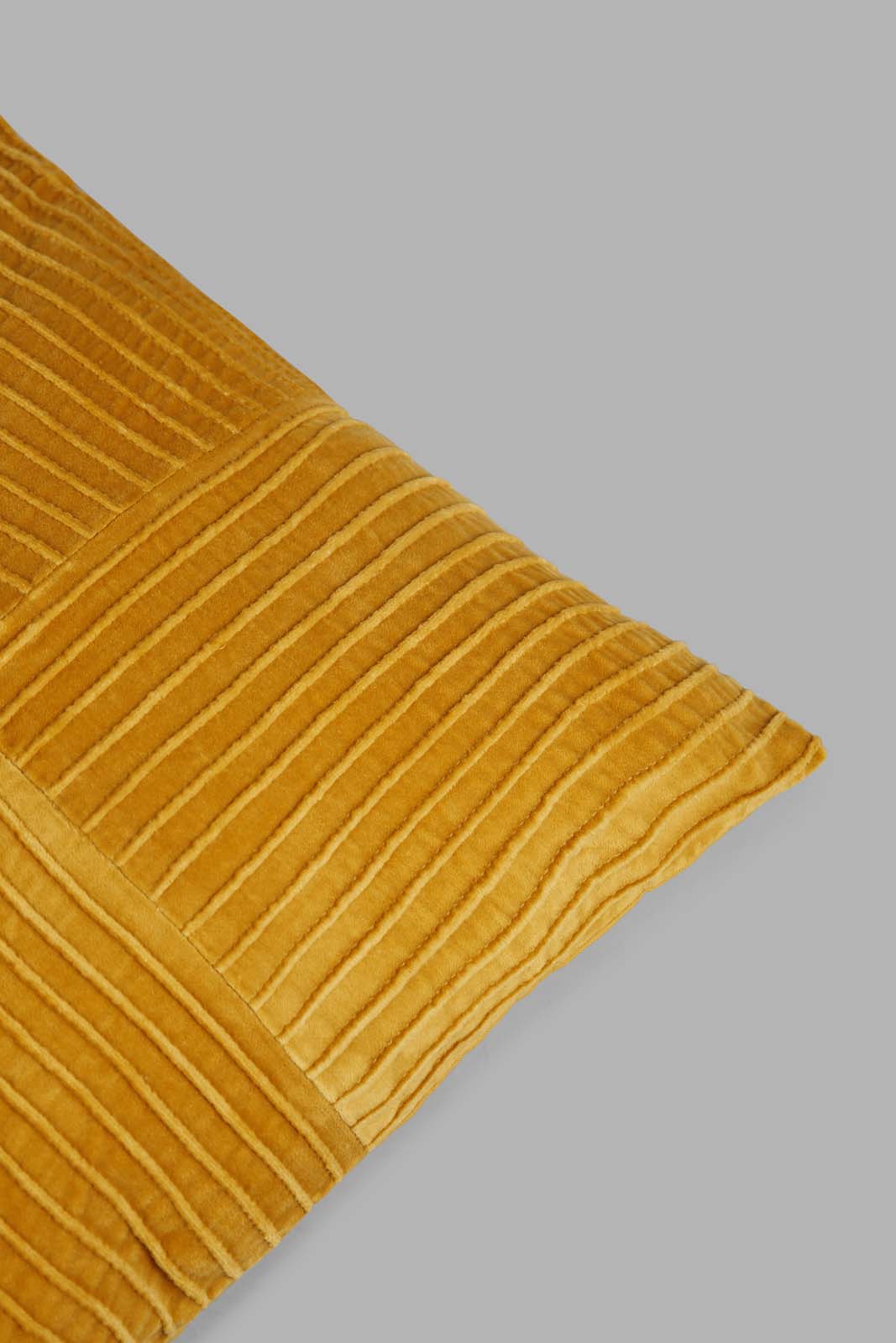 Redtag-Mustard-Ribbed-Cushion-Category:Cushions,-Colour:Yellow,-Deals:New-In,-Filter:Home-Bedroom,-Harmony,-HMW-BED-Cushions,-New-In-HMW-BED,-Non-Sale,-Section:Homewares,-W22O-Home-Bedroom-