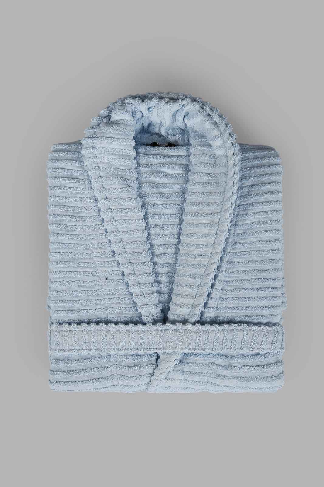 Women Blue Belted Bathrobe