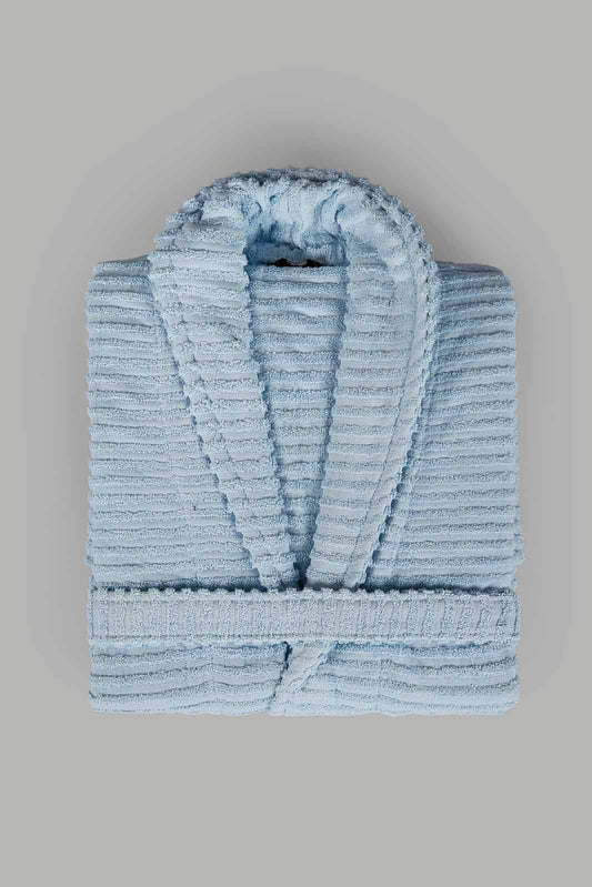 Women Blue Belted Bathrobe