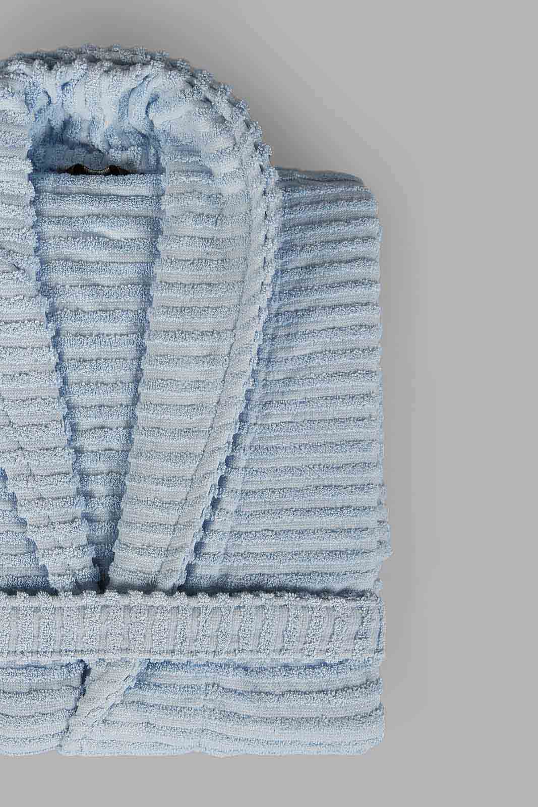 Women Blue Belted Bathrobe