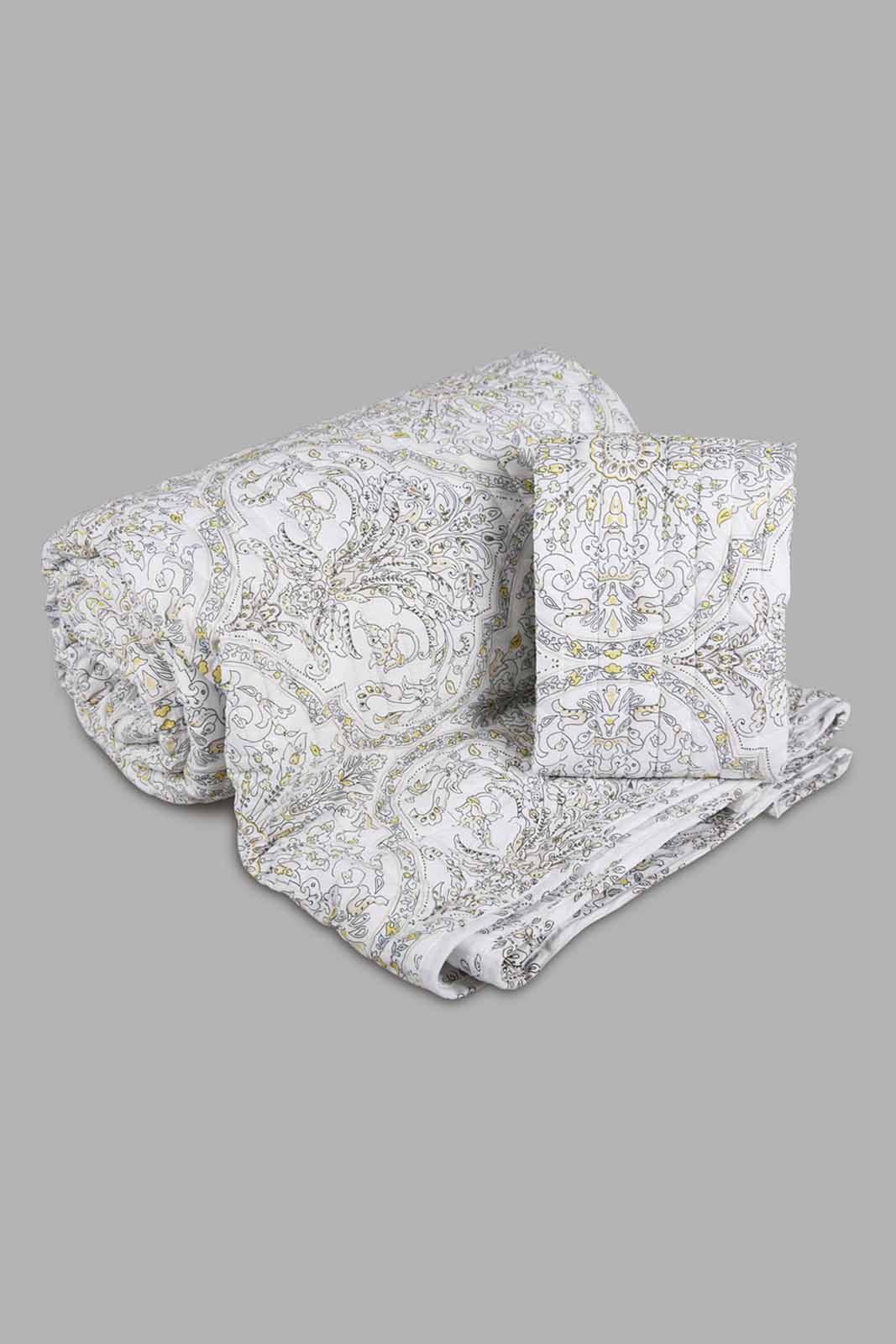 Redtag-Beige-3-Piece-Geometric-Printed-Quilt-Set-(Single-Size)-Category:Quilts,-Colour:Beige,-Deals:New-In,-Filter:Home-Bedroom,-HMW-BED-Quilts,-New-In-HMW-BED,-Non-Sale,-Section:Homewares,-W22A-Home-Bedroom-