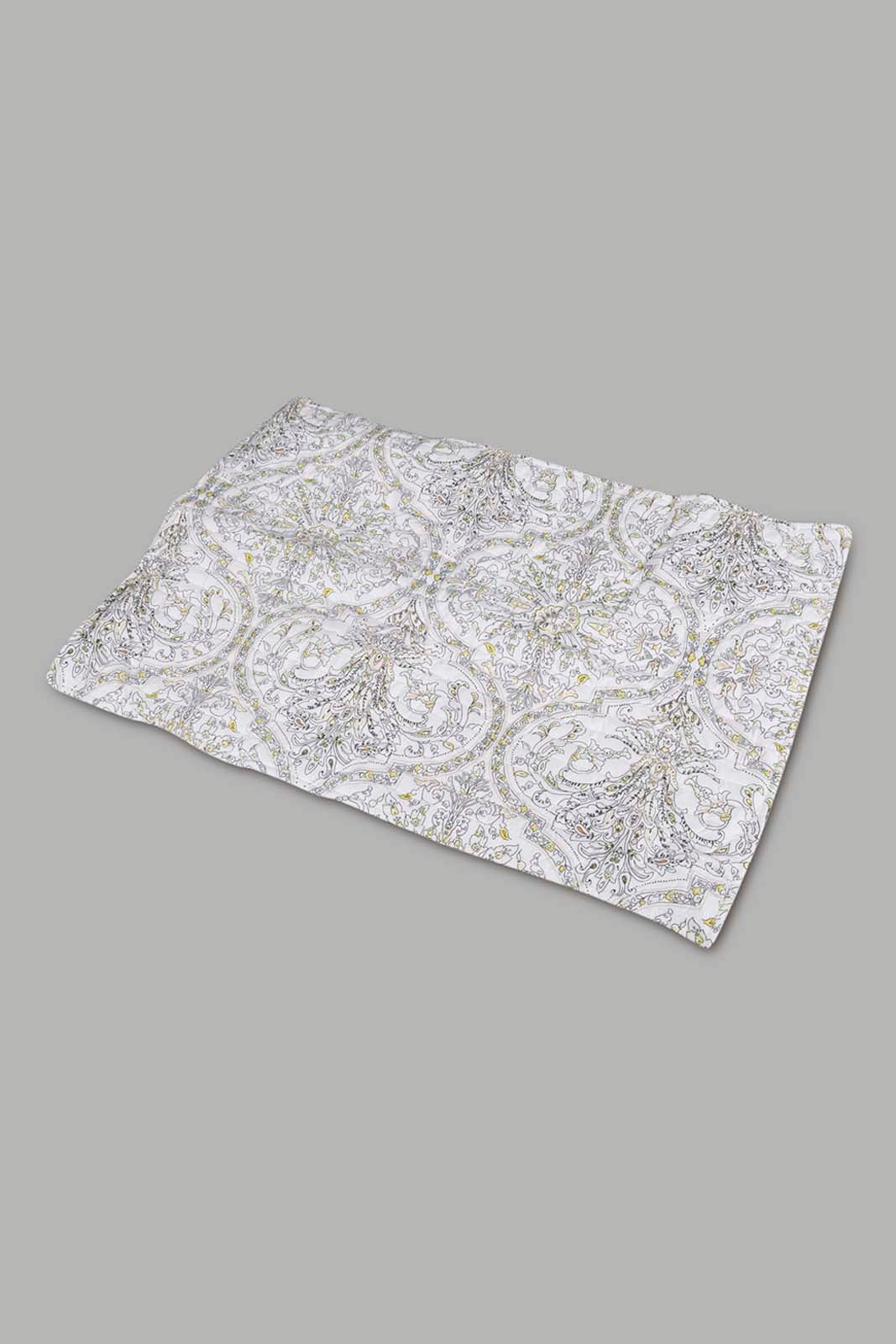 Redtag-Beige-3-Piece-Geometric-Printed-Quilt-Set-(Single-Size)-Category:Quilts,-Colour:Beige,-Deals:New-In,-Filter:Home-Bedroom,-HMW-BED-Quilts,-New-In-HMW-BED,-Non-Sale,-Section:Homewares,-W22A-Home-Bedroom-