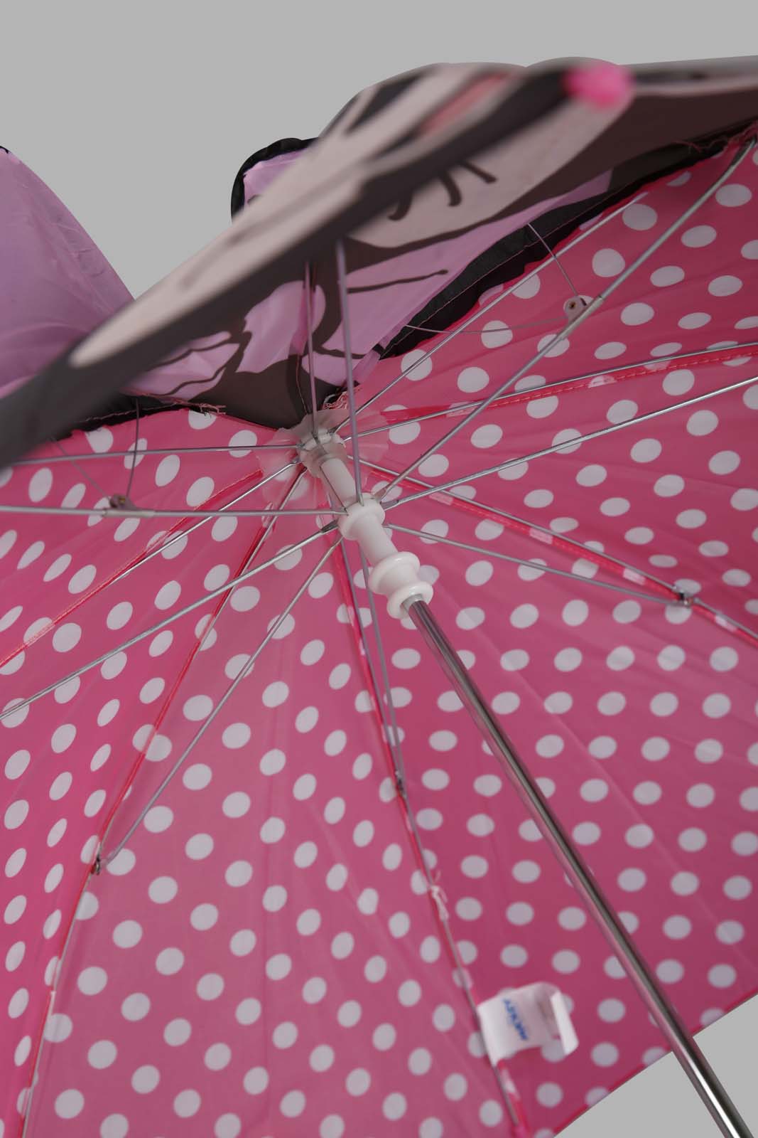 Redtag-Minnie-Kids-3D-Umbrella-Category:Umbrellas,-Colour:Pink,-Filter:Travel-Accessories,-IMP-Umbrellas,-New-In,-New-In-IMP-ACC,-Non-Sale,-Section:Girls-(0-to-14Yrs),-W22O-Travel-Accessories-