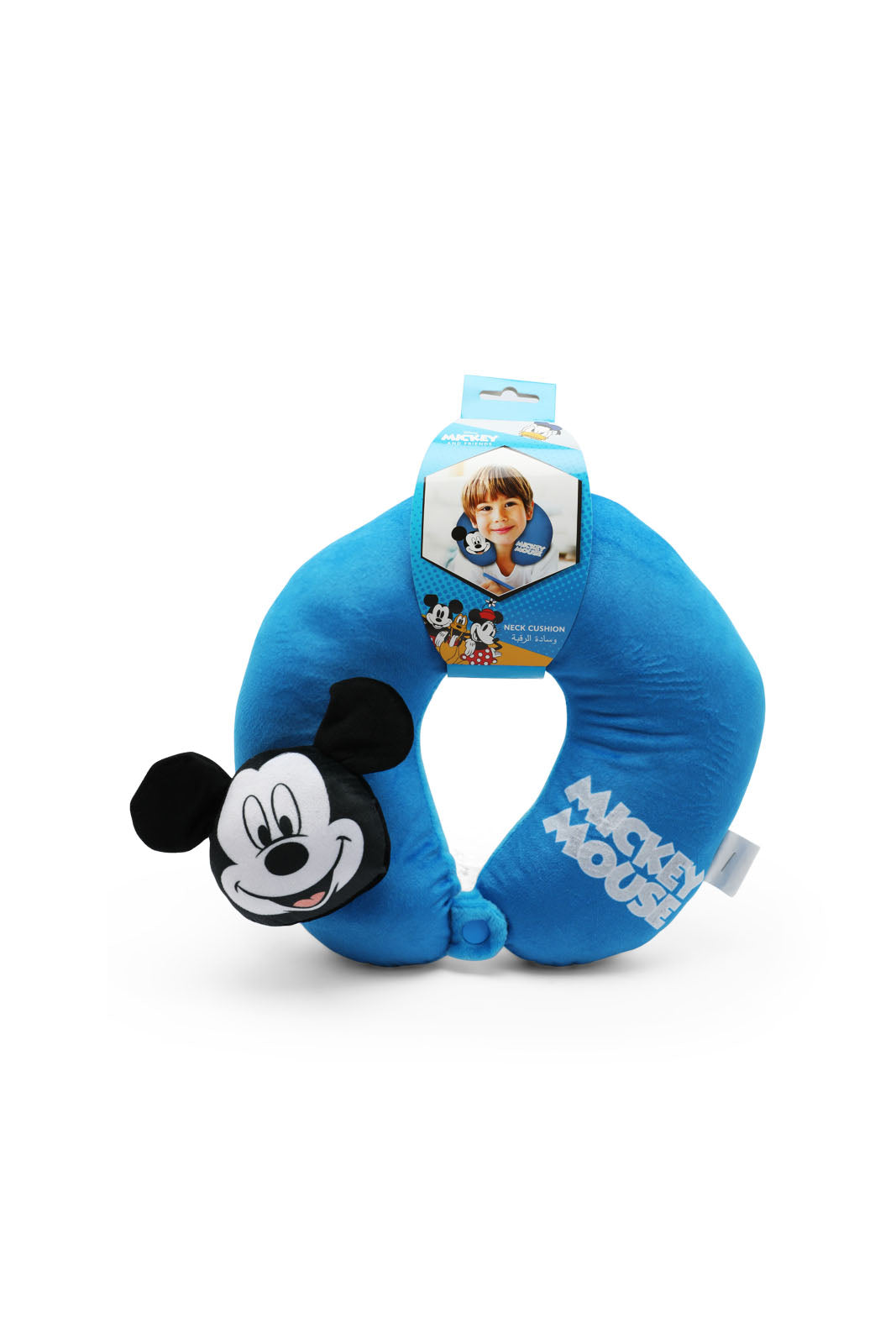 Redtag-Mickey-Toddler-3D-Neck-Roll-Category:Travel-Pillows,-CHR,-Colour:Red,-Filter:Travel-Accessories,-IMP-Travel-Pillows,-New-In,-New-In-IMP-ACC,-Non-Sale,-Section:Homewares,-W22A-Travel-Accessories-