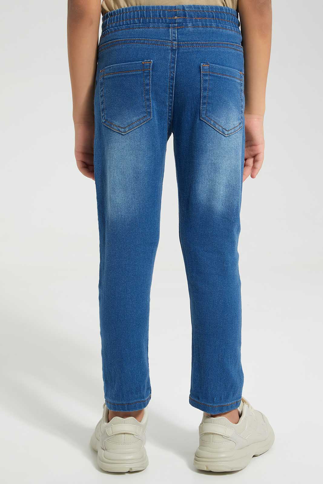Redtag-Stone-Wash-Elasticated-Waist-Jean-365,-BOY-Jeans,-Category:Jeans,-Colour:Stonewash,-Deals:New-In,-Filter:Boys-(2-to-8-Yrs),-New-In-BOY-APL,-Non-Sale,-Section:Boys-(0-to-14Yrs),-TBL-Boys-2 to 8 Years