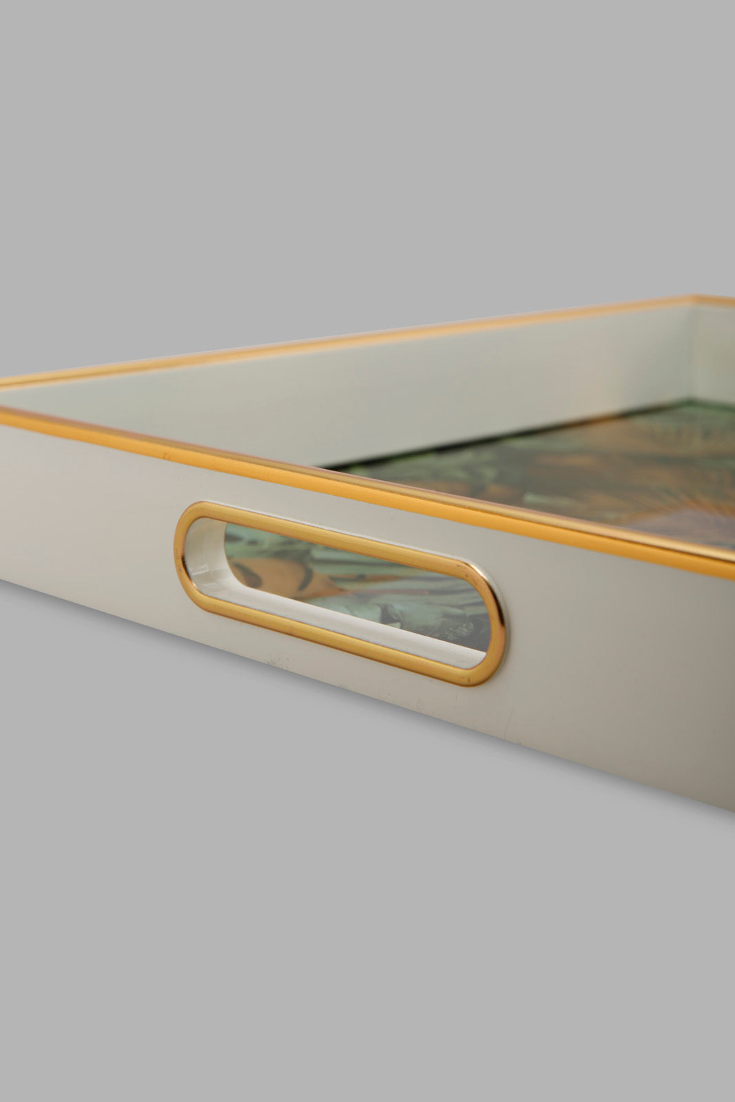 Redtag-Gold-Geomatic-Square-Tray-Category:Trays,-Colour:Gold,-Deals:New-In,-Filter:Home-Dining,-HMW-DIN-Serveware,-New-In-HMW-DIN,-Non-Sale,-Section:Homewares,-W22A-Home-Dining-