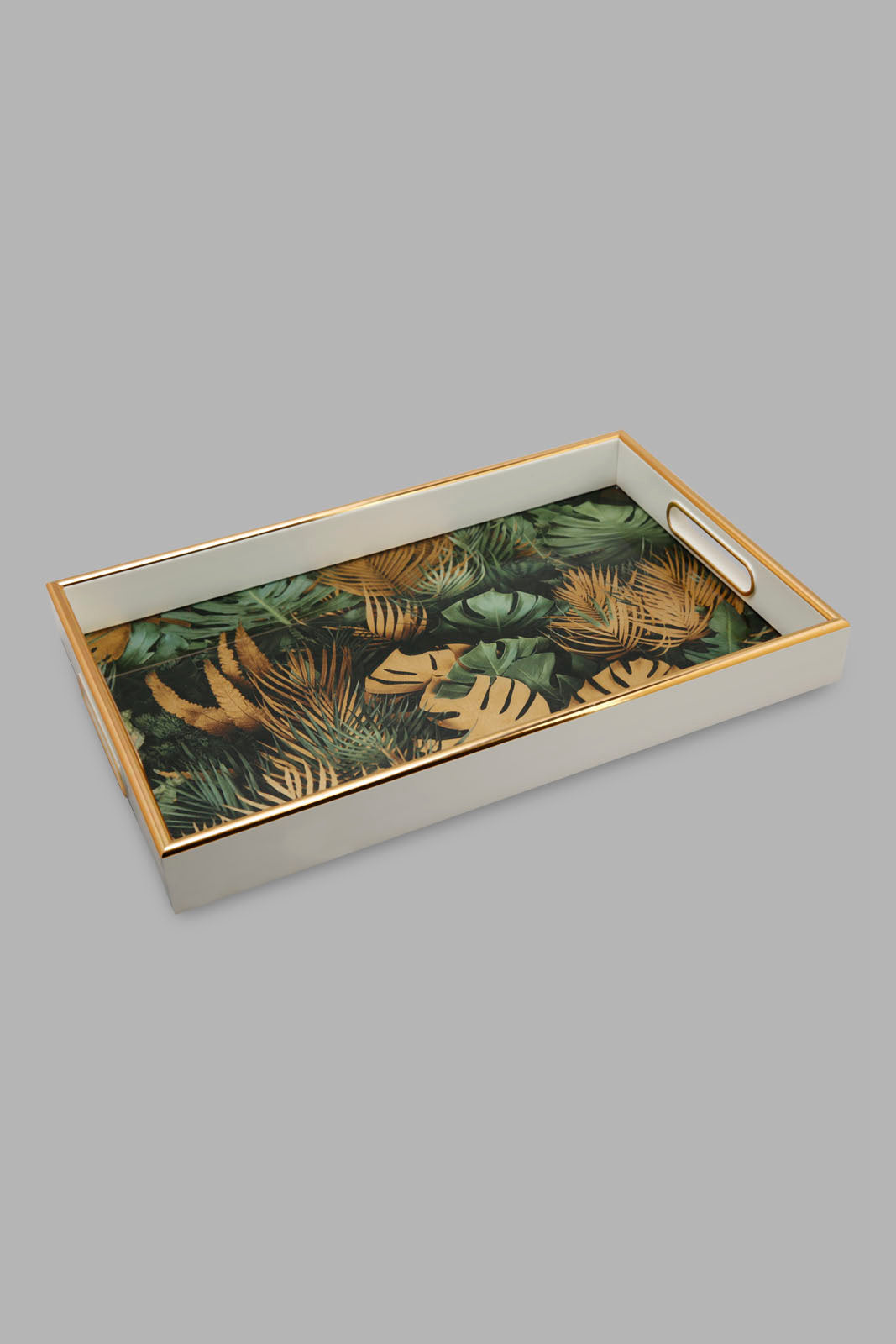Redtag-Gold-Geomatic-Rectangle-Tray-(Medium)-Category:Trays,-Colour:Gold,-Deals:New-In,-Filter:Home-Dining,-HMW-DIN-Serveware,-New-In-HMW-DIN,-Non-Sale,-Section:Homewares,-W22A-Home-Dining-