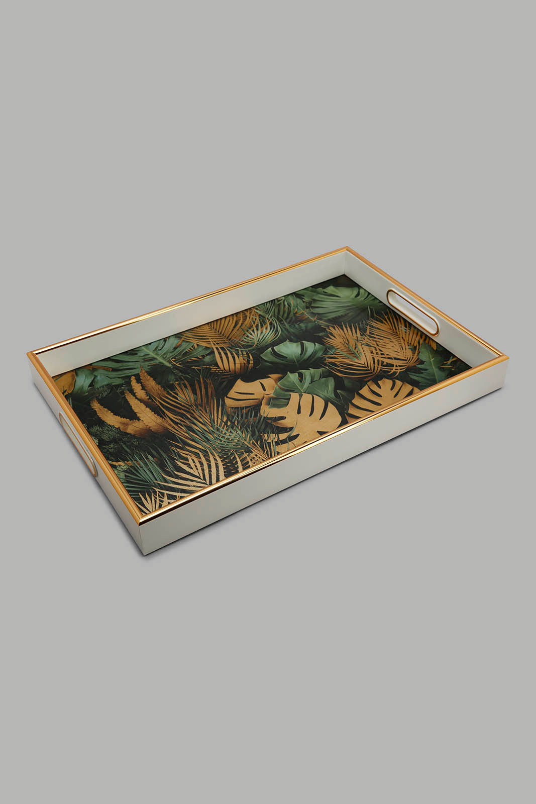 Redtag-Gold-Geomatic-Rectangle-Tray-(Large)-Category:Trays,-Colour:Gold,-Deals:New-In,-Filter:Home-Dining,-HMW-DIN-Serveware,-New-In-HMW-DIN,-Non-Sale,-Section:Homewares,-W22A-Home-Dining-
