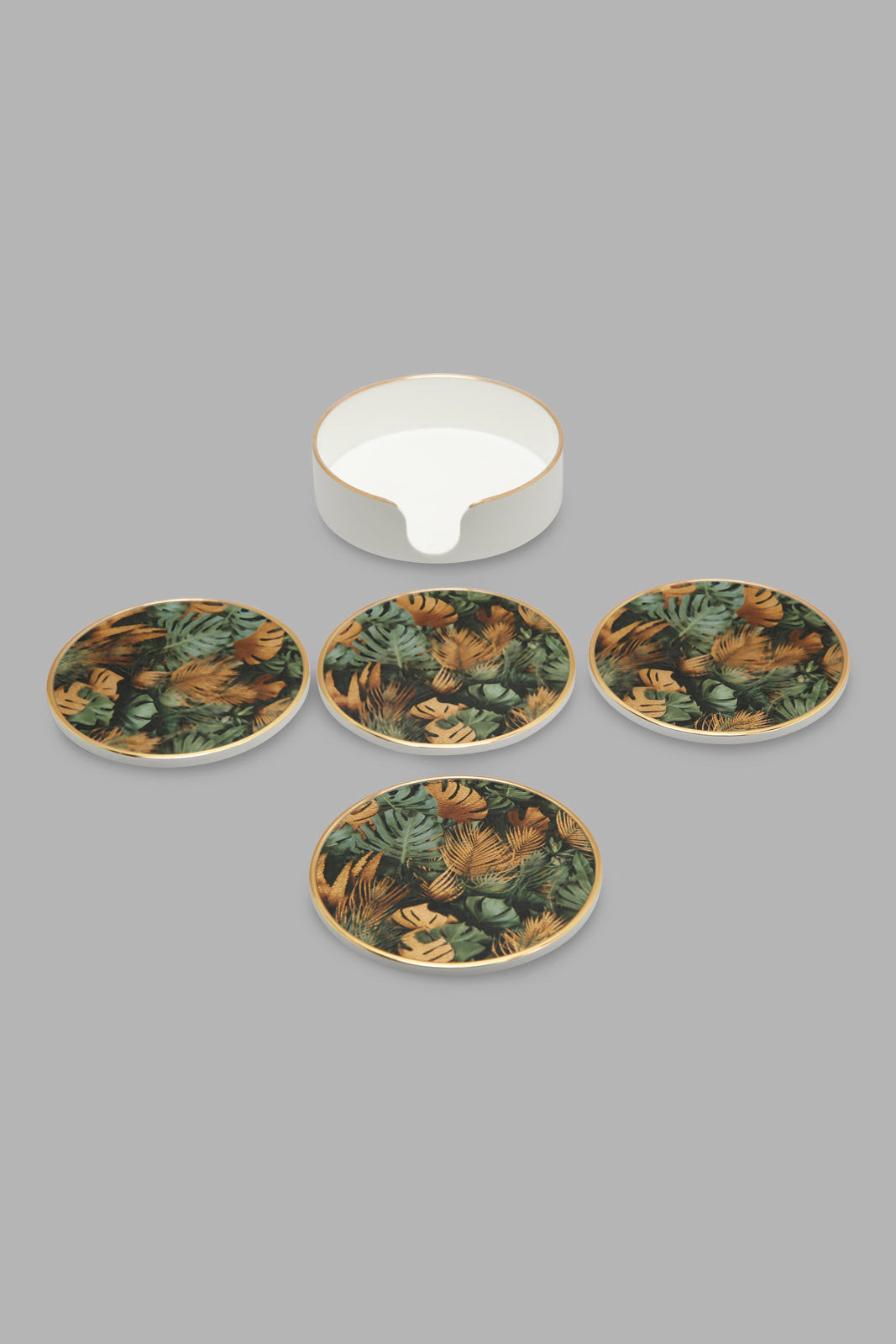 Redtag-Gold-Geomatic-Coaster-(5-Piece)-Category:Trays,-Colour:Gold,-Deals:New-In,-Filter:Home-Dining,-HMW-DIN-Serveware,-New-In-HMW-DIN,-Non-Sale,-Section:Homewares,-W22A-Home-Dining-