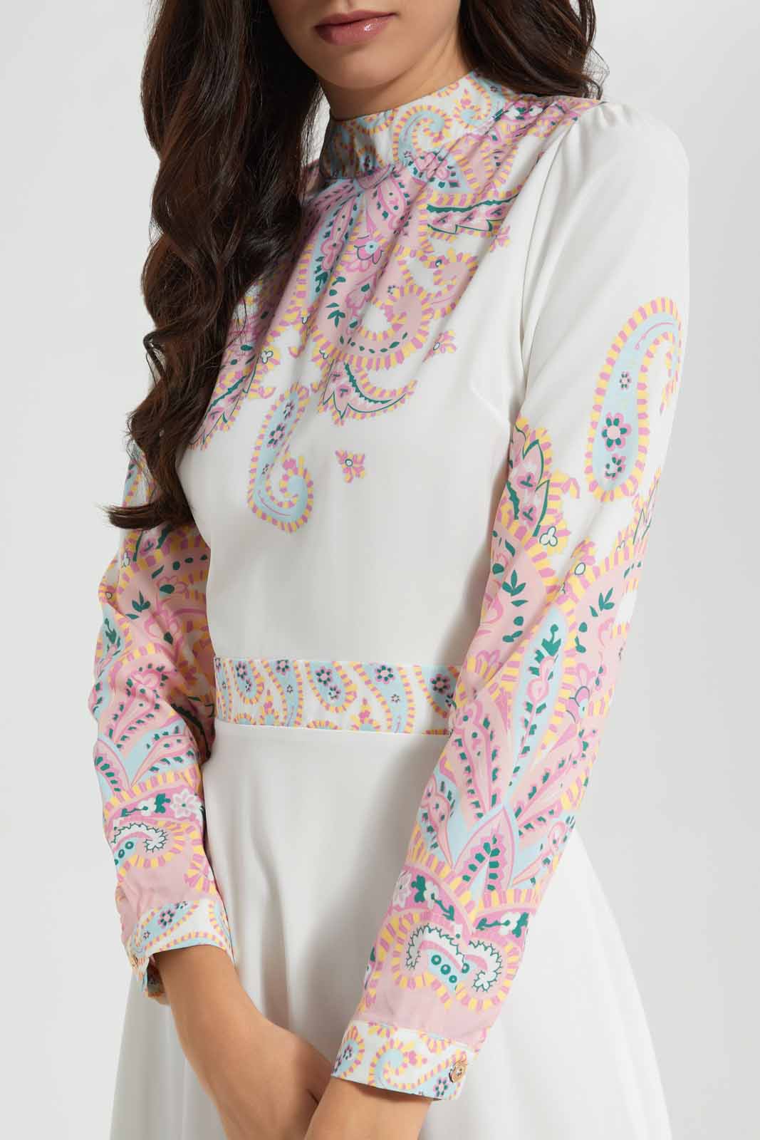 Redtag-Assorted-Long-Sleeves-Dress-With-Chinese-Collar-Category:Dresses,-Colour:Assorted,-Deals:New-In,-Filter:Women's-Clothing,-New-In-Women-APL,-Non-Sale,-Section:Women,-W22O,-Women-Dresses-Women's-
