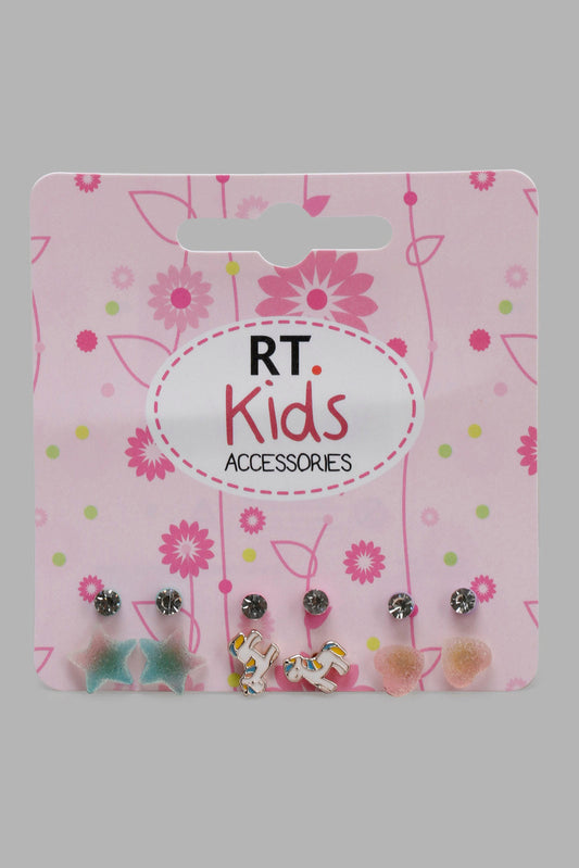 Redtag-Multi-Earring-Category:Jewellery,-Colour:Multicolour,-Filter:Girls-Accessories,-GIR-Jewellery,-New-In,-New-In-GIR-ACC,-Non-Sale,-Section:Girls-(0-to-14Yrs),-W22A-Girls-