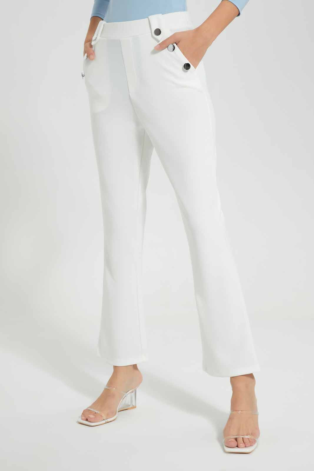 Redtag-Straight-Legged-Trousesrs-Category:Trousers,-Colour:White,-Deals:New-In,-EID,-Filter:Women's-Clothing,-New-In-Women-APL,-Non-Sale,-Section:Women,-W22O,-Women-Trousers-Women's-
