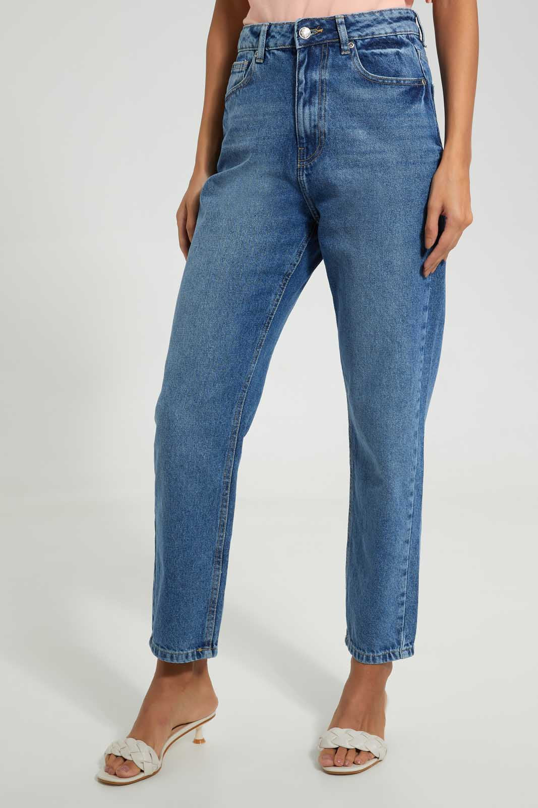Redtag-Lt-Wash-Mom-Fit-Jeans-Jeans-Skinny-Fit-Women's-