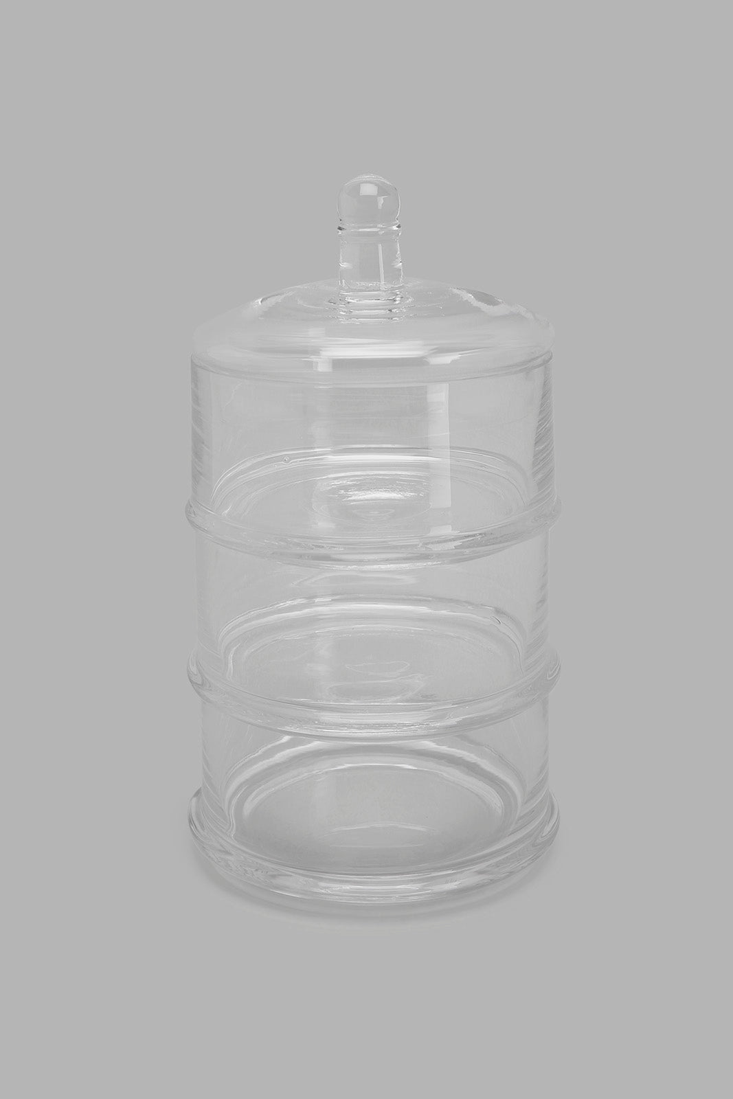 Redtag-Clear-Glass-Partition-Storage-Jar-With-Lid-Category:Canisters-And-Jars,-Colour:Na,-Deals:New-In,-Filter:Home-Dining,-HMW-DIN-Storage,-New-In-HMW-DIN,-Non-Sale,-Section:Homewares,-W22O-Home-Dining-