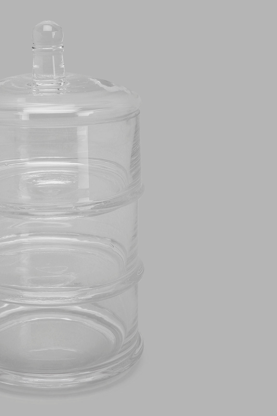 Redtag-Clear-Glass-Partition-Storage-Jar-With-Lid-Category:Canisters-And-Jars,-Colour:Na,-Deals:New-In,-Filter:Home-Dining,-HMW-DIN-Storage,-New-In-HMW-DIN,-Non-Sale,-Section:Homewares,-W22O-Home-Dining-