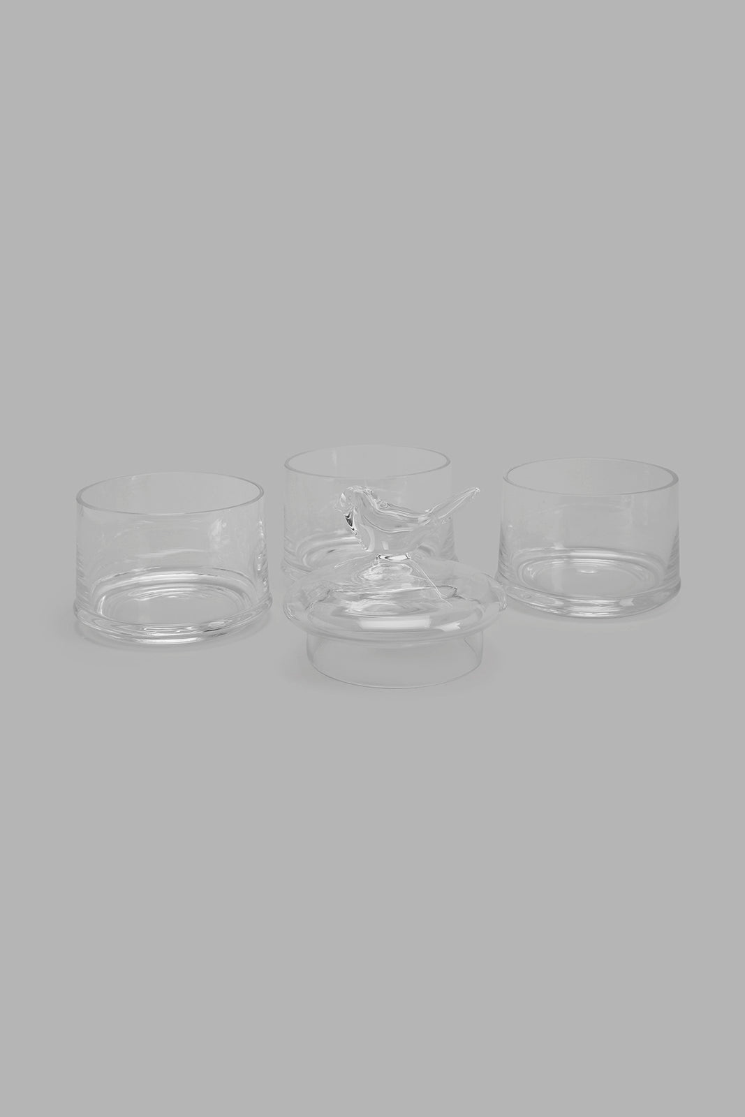 Redtag-Clear-Glass-Partition-Storage-Jar-With-Bird-Lid-Category:Canisters-And-Jars,-Colour:Na,-Deals:New-In,-Filter:Home-Dining,-HMW-DIN-Storage,-New-In-HMW-DIN,-Non-Sale,-Section:Homewares,-W22O-Home-Dining-