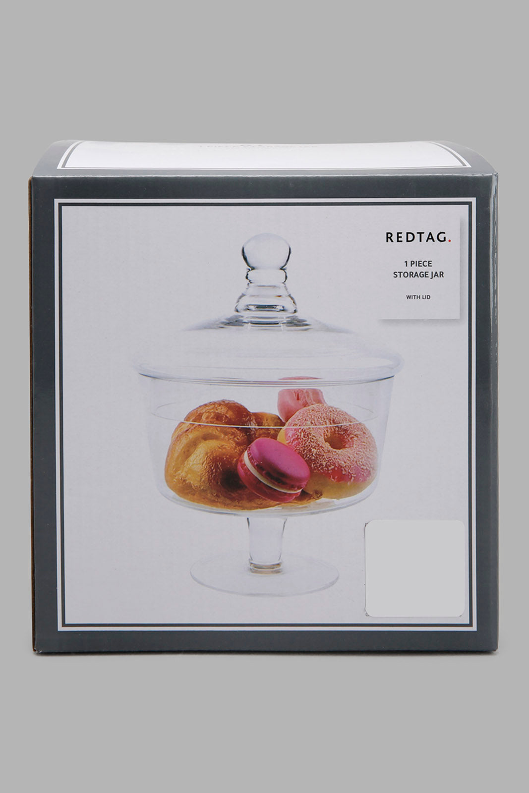 Redtag-Clear-Glass-Candy-Jar-With-Lid-Category:Canisters-And-Jars,-Colour:Na,-Deals:New-In,-Filter:Home-Dining,-HMW-DIN-Storage,-New-In-HMW-DIN,-Non-Sale,-Section:Homewares,-W22O-Home-Dining-