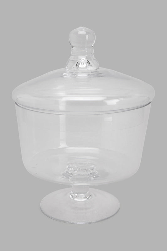 Redtag-Clear-Glass-Candy-Jar-With-Lid-Category:Canisters-And-Jars,-Colour:Na,-Deals:New-In,-Filter:Home-Dining,-HMW-DIN-Storage,-New-In-HMW-DIN,-Non-Sale,-Section:Homewares,-W22O-Home-Dining-