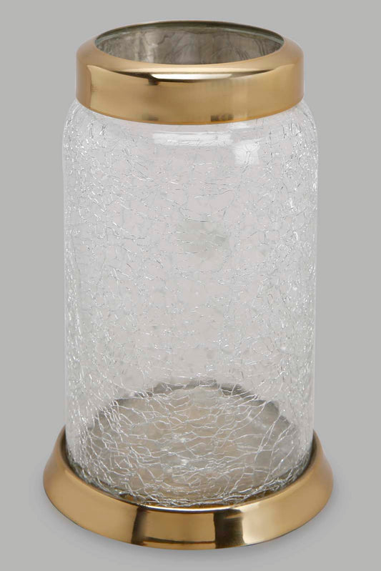 Redtag-Gold-Crackle-Glass-Tumbler-Category:Toiletry-Sets,-Colour:Gold,-Deals:New-In,-Filter:Home-Bathroom,-HMW-BAC-Bath-Accessories,-New-In-HMW-BAC,-Non-Sale,-Section:Homewares,-W22B-Home-Bathroom-