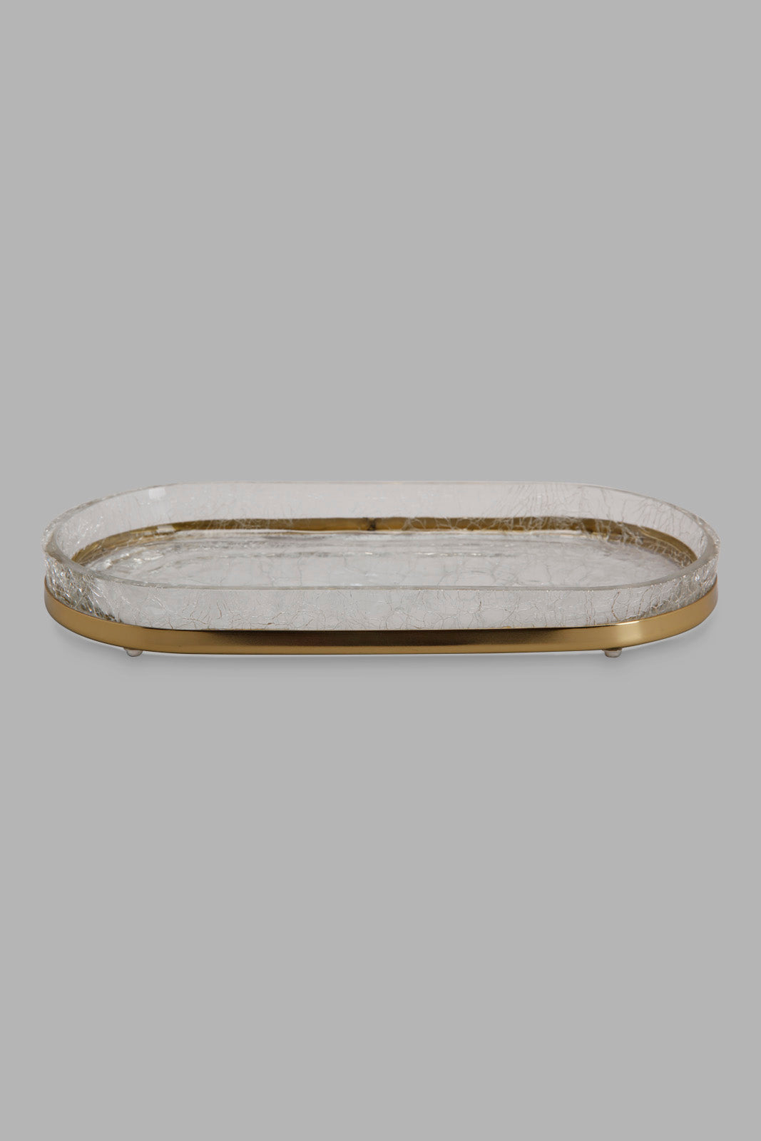 Redtag-Gold-Crackle-Glass-Amenity-Tray-Category:Toiletry-Sets,-Colour:Gold,-Deals:New-In,-Filter:Home-Bathroom,-HMW-BAC-Bath-Accessories,-New-In-HMW-BAC,-Non-Sale,-Section:Homewares,-W22B-Home-Bathroom-