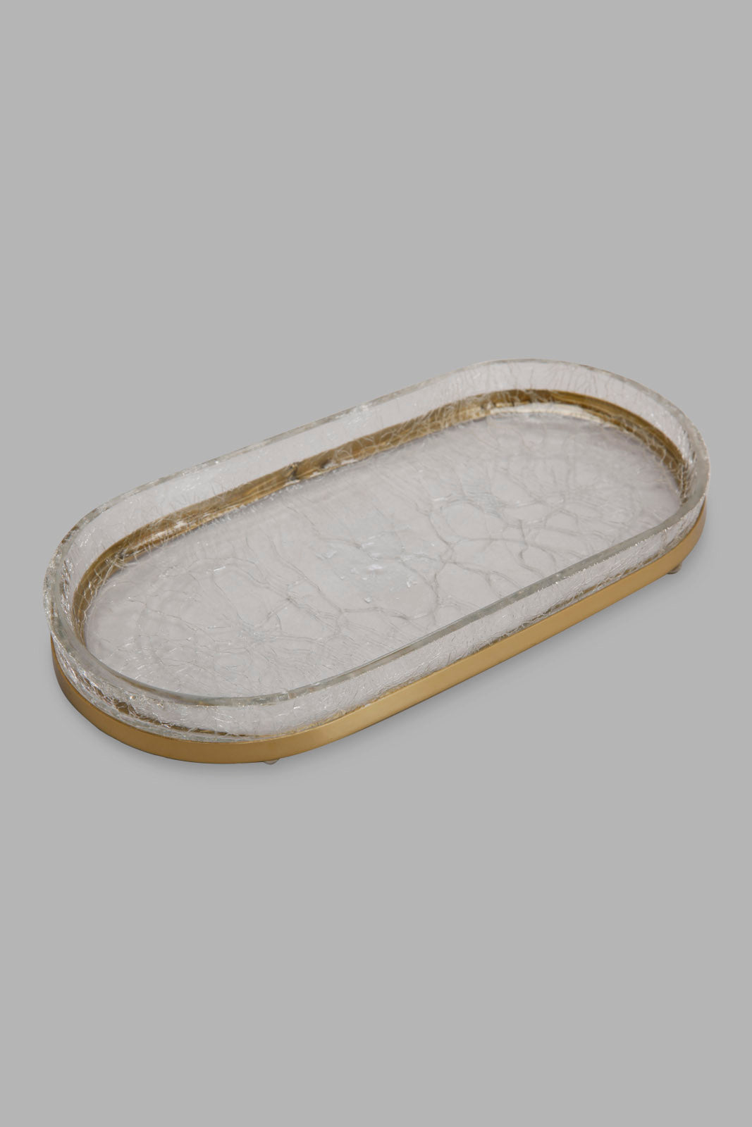 Redtag-Gold-Crackle-Glass-Amenity-Tray-Category:Toiletry-Sets,-Colour:Gold,-Deals:New-In,-Filter:Home-Bathroom,-HMW-BAC-Bath-Accessories,-New-In-HMW-BAC,-Non-Sale,-Section:Homewares,-W22B-Home-Bathroom-