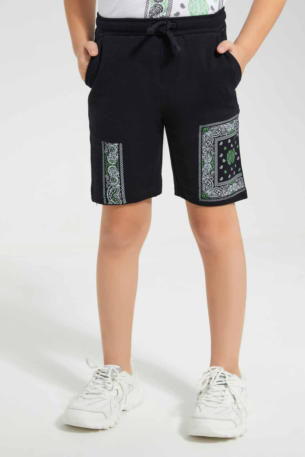 Redtag-White-Printed-T-Shirt-And-Short-Set-BOY-Sets,-Category:Sets,-Colour:White,-Deals:New-In,-EID,-Filter:Boys-(2-to-8-Yrs),-New-In-BOY-APL,-Non-Sale,-Section:Boys-(0-to-14Yrs),-W22O-Boys-2 to 8 Years