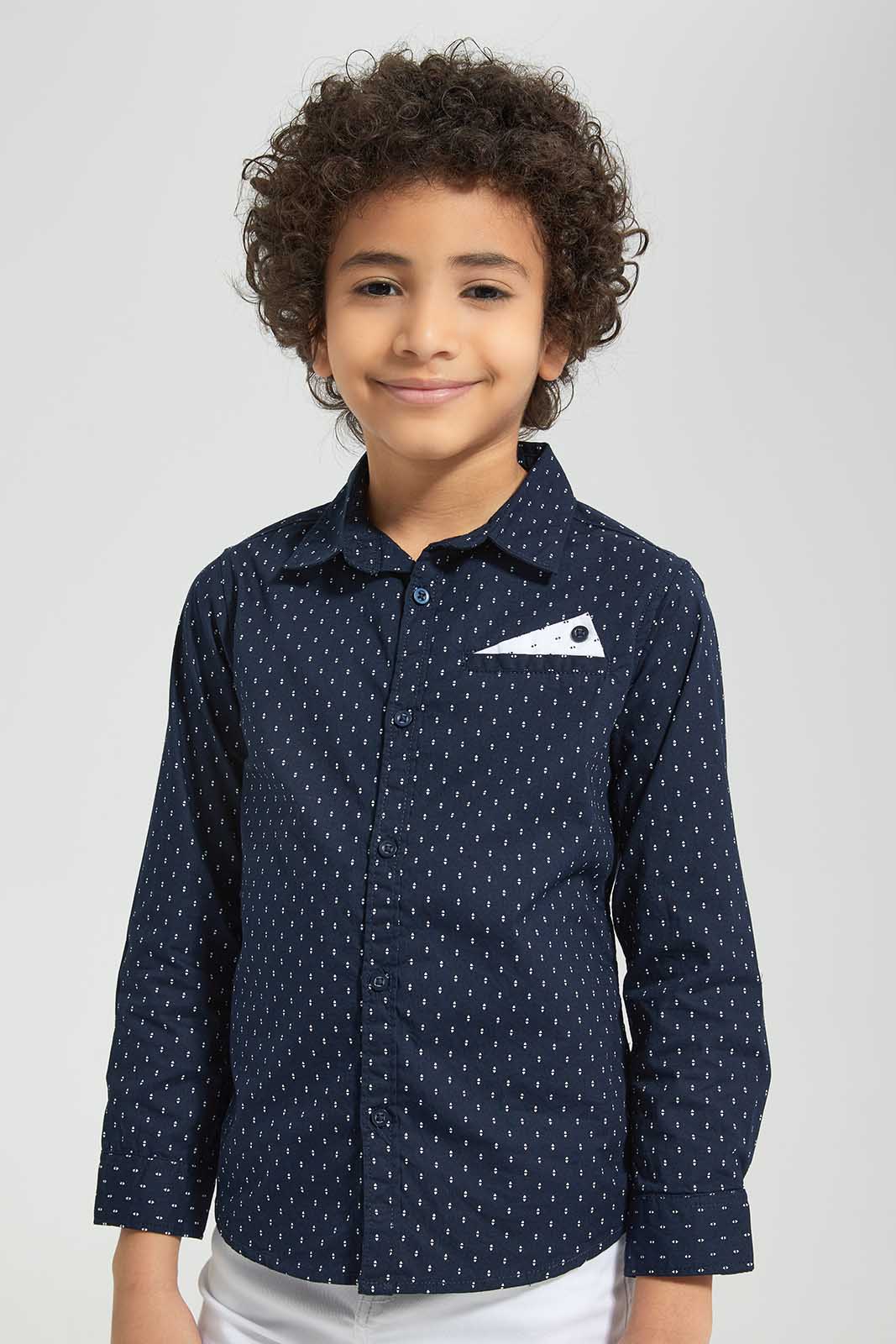 Redtag-Navy-Printed-Shirt-BOY-Shirts,-Category:Shirts,-Colour:Navy,-Deals:New-In,-EID,-Filter:Boys-(2-to-8-Yrs),-New-In-BOY-APL,-Non-Sale,-Section:Boys-(0-to-14Yrs),-W22O-Boys-2 to 8 Years