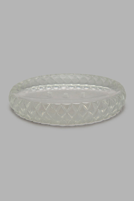 Redtag-Clear-Soap-Dish-Category:Toiletry-Sets,-Colour:White,-Deals:New-In,-Filter:Home-Bathroom,-HMW-BAC-Bath-Accessories,-New-In-HMW-BAC,-Non-Sale,-Section:Homewares,-W22B-Home-Bathroom-