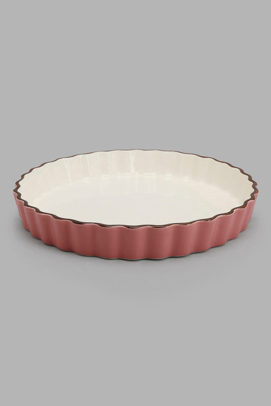 Redtag-Pink-Round-Baking-Dish-Category:Bakeware,-Colour:Pink,-Deals:New-In,-Filter:Home-Dining,-HMW-DIN-Serveware,-Naya,-New-In-HMW-DIN,-Non-Sale,-Section:Homewares,-W22A-Home-Dining-