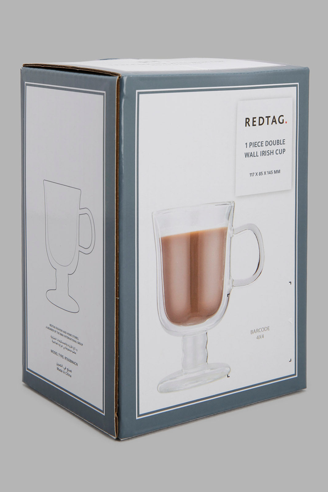 Redtag-Clear-Double-Wall-Irish-Mug-Category:Cups-&-Mugs,-Colour:White,-Deals:New-In,-Filter:Home-Dining,-HMW-DIN-Crockery,-New-In-HMW-DIN,-Non-Sale,-Section:Homewares,-W22A-Home-Dining-