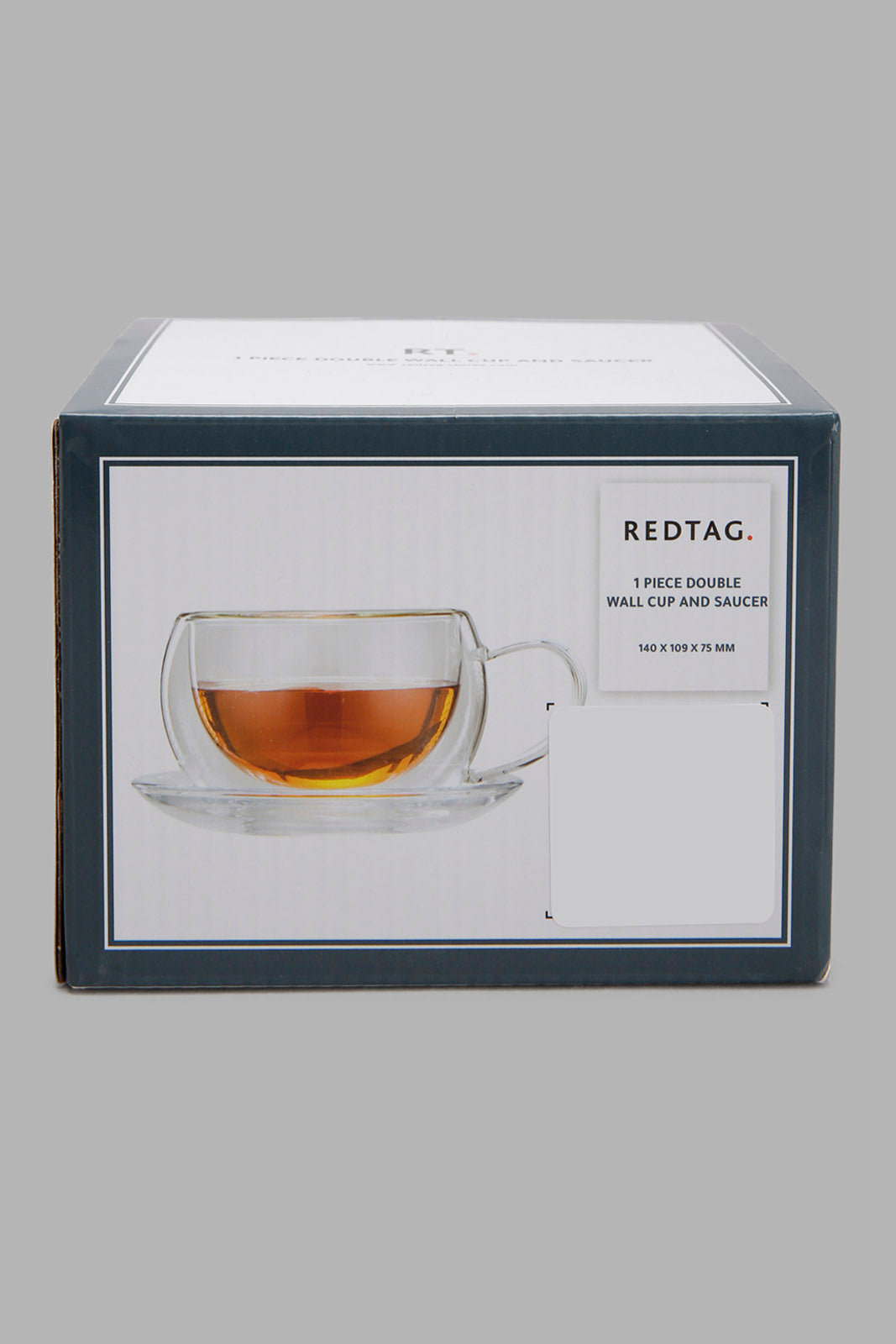 Redtag-Clear-Double-Wall-Cup-And-Saucer-Category:Cups-&-Mugs,-Colour:White,-Deals:New-In,-Filter:Home-Dining,-HMW-DIN-Crockery,-New-In-HMW-DIN,-Non-Sale,-Section:Homewares,-W22A-Home-Dining-