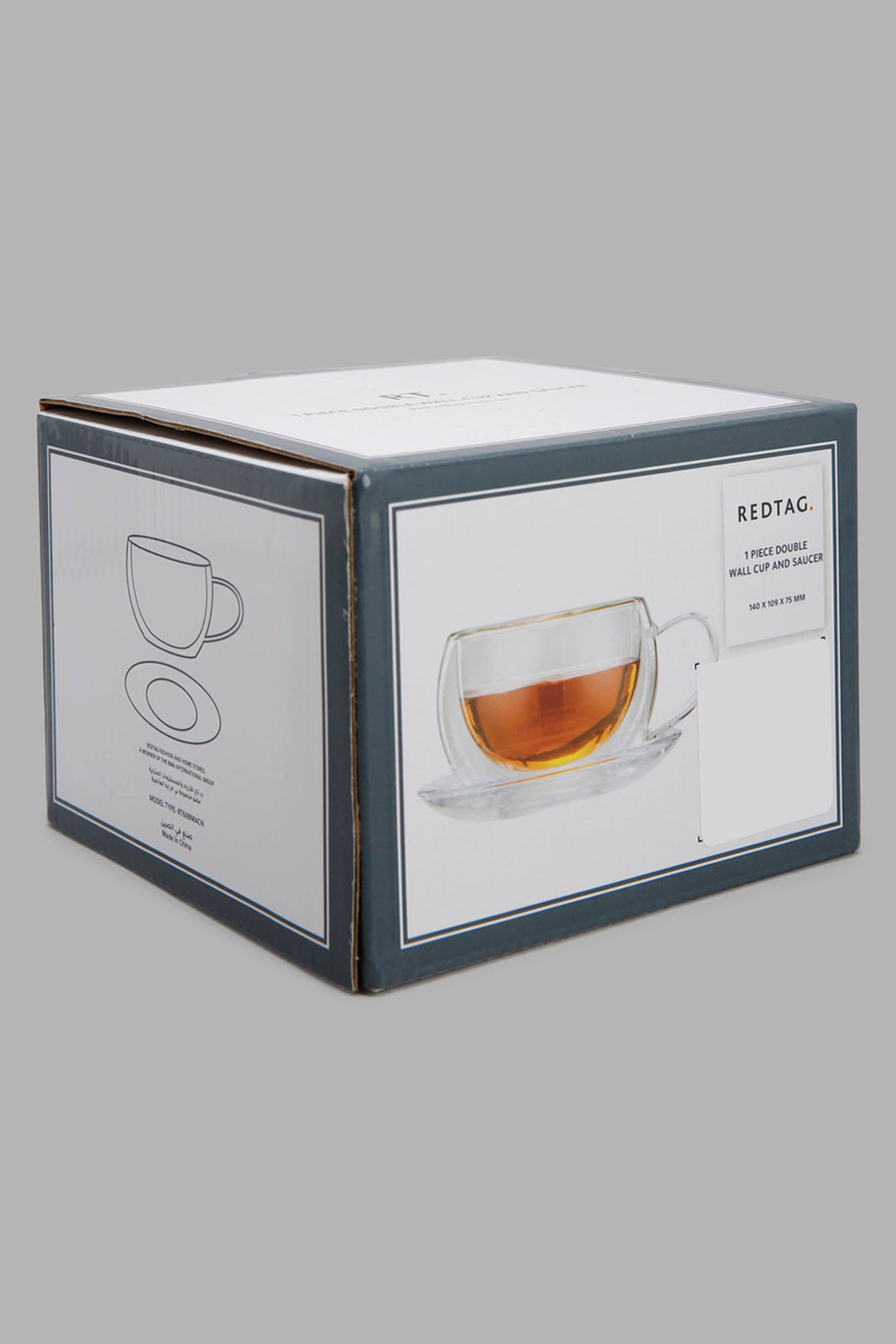 Redtag-Clear-Double-Wall-Cup-And-Saucer-Category:Cups-&-Mugs,-Colour:White,-Deals:New-In,-Filter:Home-Dining,-HMW-DIN-Crockery,-New-In-HMW-DIN,-Non-Sale,-Section:Homewares,-W22A-Home-Dining-