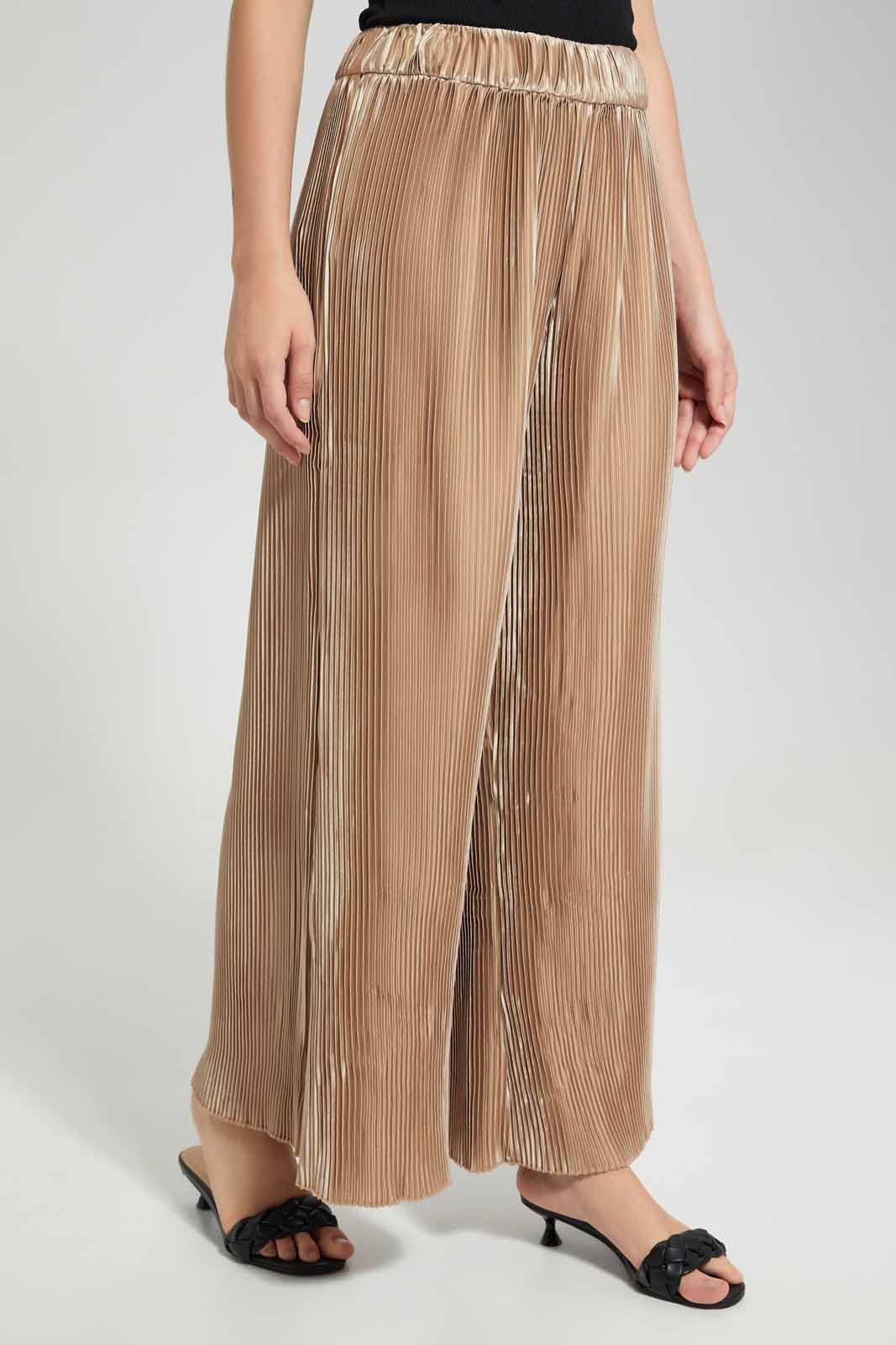 Redtag-Beige-Wide-Legged-Trouser-With-Side-Slit-At-The-Bottom-Category:Trousers,-Colour:Beige,-Deals:New-In,-Filter:Women's-Clothing,-New-In-Women-APL,-Non-Sale,-Section:Women,-W22O,-Women-Trousers-Women's-