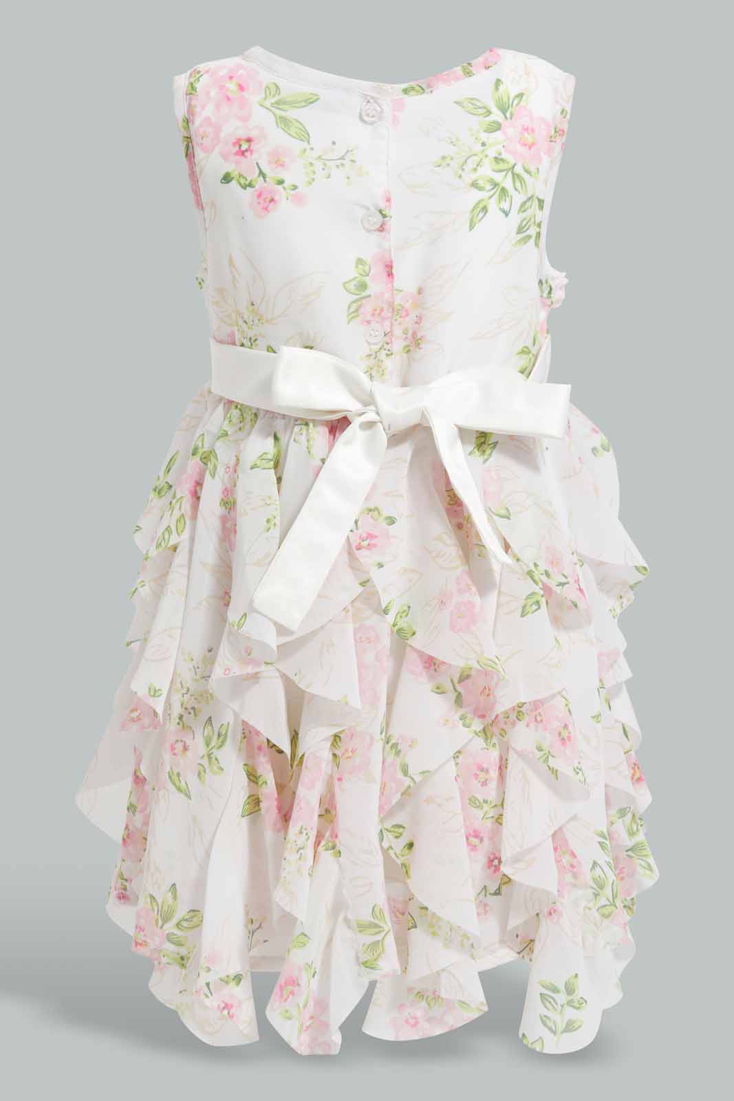 Redtag-Cream-Flared-Printed-Dress-Category:Dresses,-Colour:Cream,-Deals:New-In,-Festive,-Filter:Infant-Girls-(3-to-24-Mths),-ING-Dresses,-New-In-ING-APL,-Non-Sale,-Section:Girls-(0-to-14Yrs),-W22O-Infant-Girls-3 to 24 Months