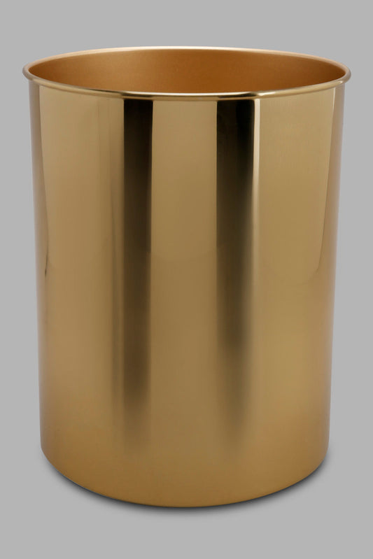 Redtag-Gold-Steel-Waste-Bin-Category:Waste-Bins,-Colour:Gold,-Deals:New-In,-Filter:Home-Bathroom,-HMW-BAC-Bath-Accessories,-New-In-HMW-BAC,-Non-Sale,-Section:Homewares,-W22A-Home-Bathroom-
