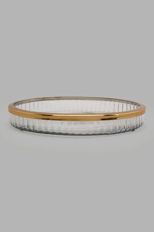 Redtag-Gold-Stripe-Glass-Amenity-Tray-Category:Toiletry-Sets,-Colour:Gold,-Deals:New-In,-Filter:Home-Bathroom,-HMW-BAC-Bath-Accessories,-New-In-HMW-BAC,-Non-Sale,-Section:Homewares,-W22A-Home-Bathroom-