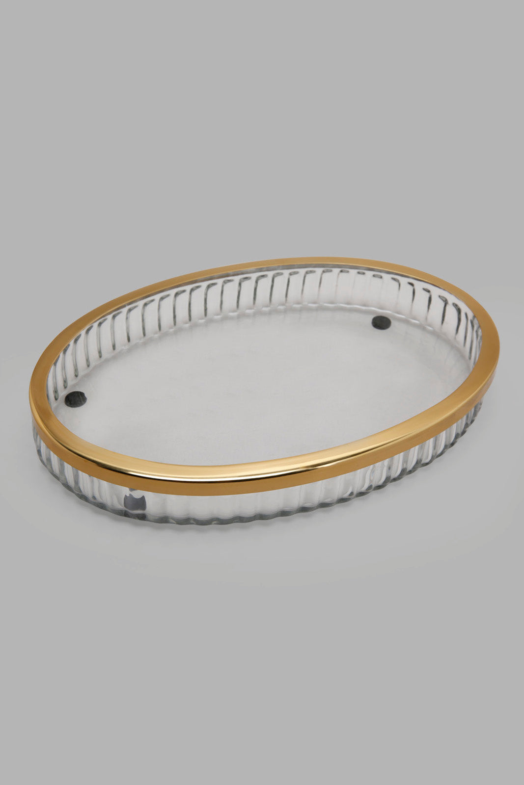 Redtag-Gold-Stripe-Glass-Amenity-Tray-Category:Toiletry-Sets,-Colour:Gold,-Deals:New-In,-Filter:Home-Bathroom,-HMW-BAC-Bath-Accessories,-New-In-HMW-BAC,-Non-Sale,-Section:Homewares,-W22A-Home-Bathroom-