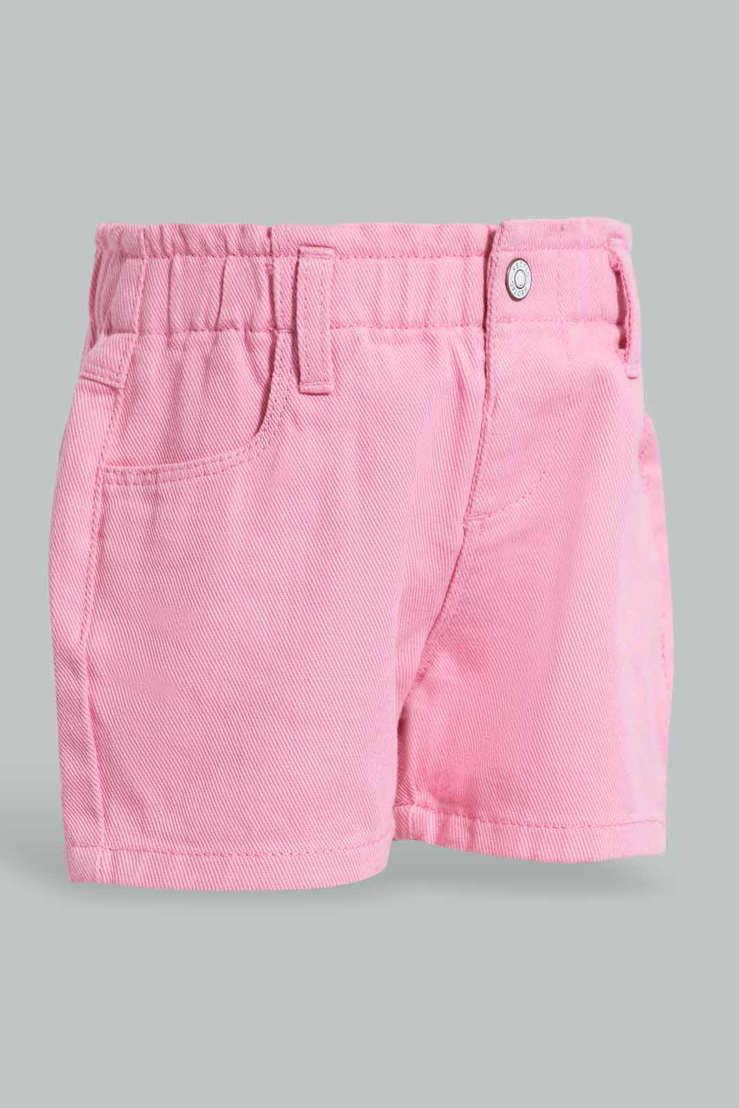 Redtag-Pink-Twill-Short-Category:Shorts,-Colour:Apricot,-Deals:New-In,-Filter:Infant-Girls-(3-to-24-Mths),-ING-Shorts,-New-In-ING-APL,-Non-Sale,-S22D,-Section:Girls-(0-to-14Yrs)-Infant-Girls-3 to 24 Months