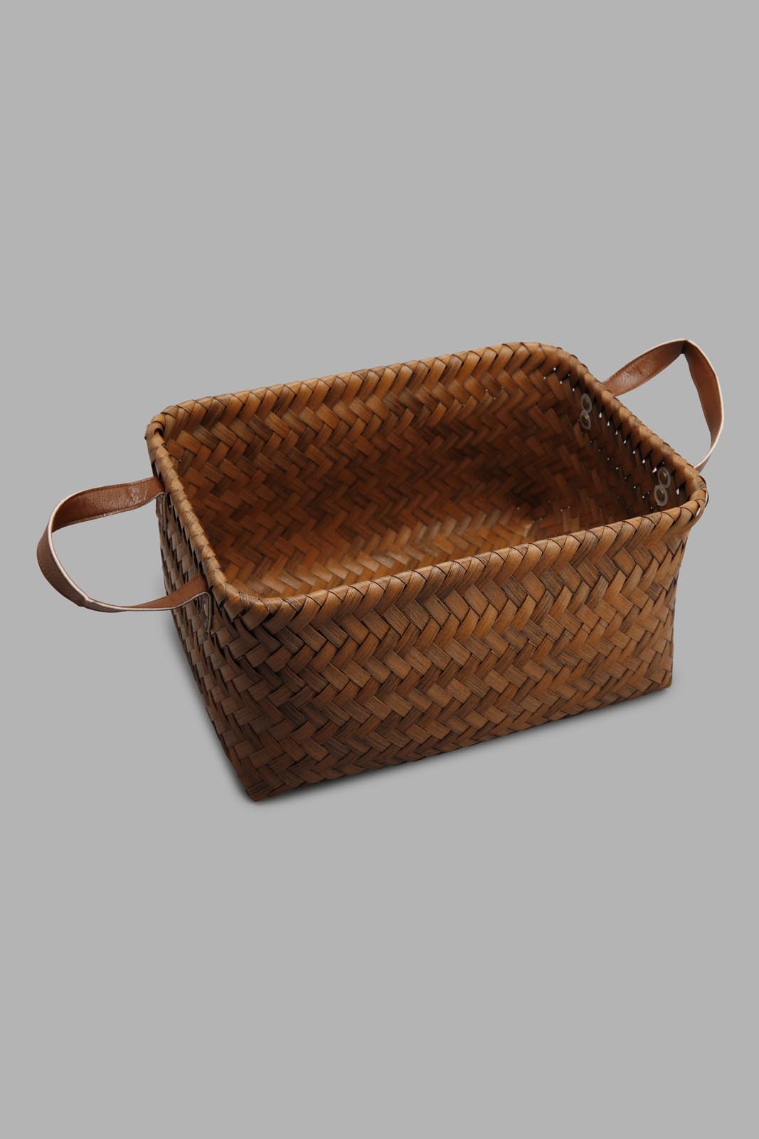 Redtag-Brown-Rectangle-Laundry-Basket-(Large)-Category:Laundry-Hampers,-Colour:Brown,-Deals:New-In,-Filter:Home-Bathroom,-Harmony,-HMW-BAC-Bath-Accessories,-New-In-HMW-BAC,-Non-Sale,-Section:Homewares,-W22A-Home-Bathroom-