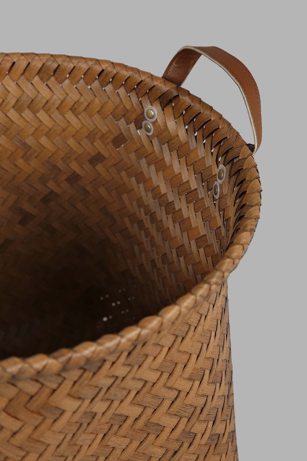 Redtag-Brown-Round-Laundry-Hamper-(Medium)-Category:Laundry-Hampers,-Colour:Brown,-Deals:New-In,-Filter:Home-Bathroom,-Harmony,-HMW-BAC-Bath-Accessories,-New-In-HMW-BAC,-Non-Sale,-Section:Homewares,-W22A-Home-Bathroom-