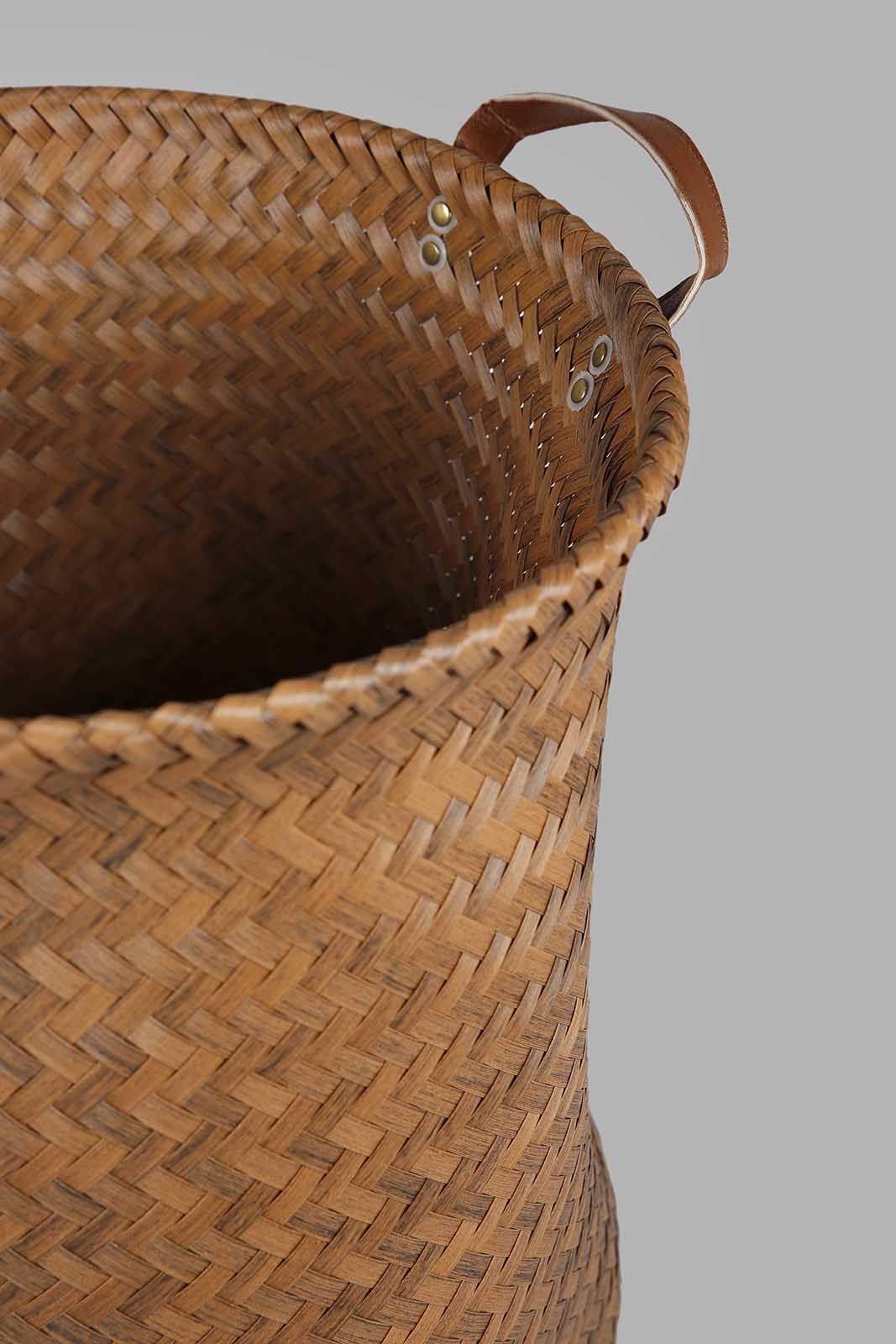 Redtag-Brown-Round-Laundry-Hamper-(Large)-Category:Laundry-Hampers,-Colour:Brown,-Deals:New-In,-Filter:Home-Bathroom,-Harmony,-HMW-BAC-Bath-Accessories,-New-In-HMW-BAC,-Non-Sale,-Section:Homewares,-W22A-Home-Bathroom-