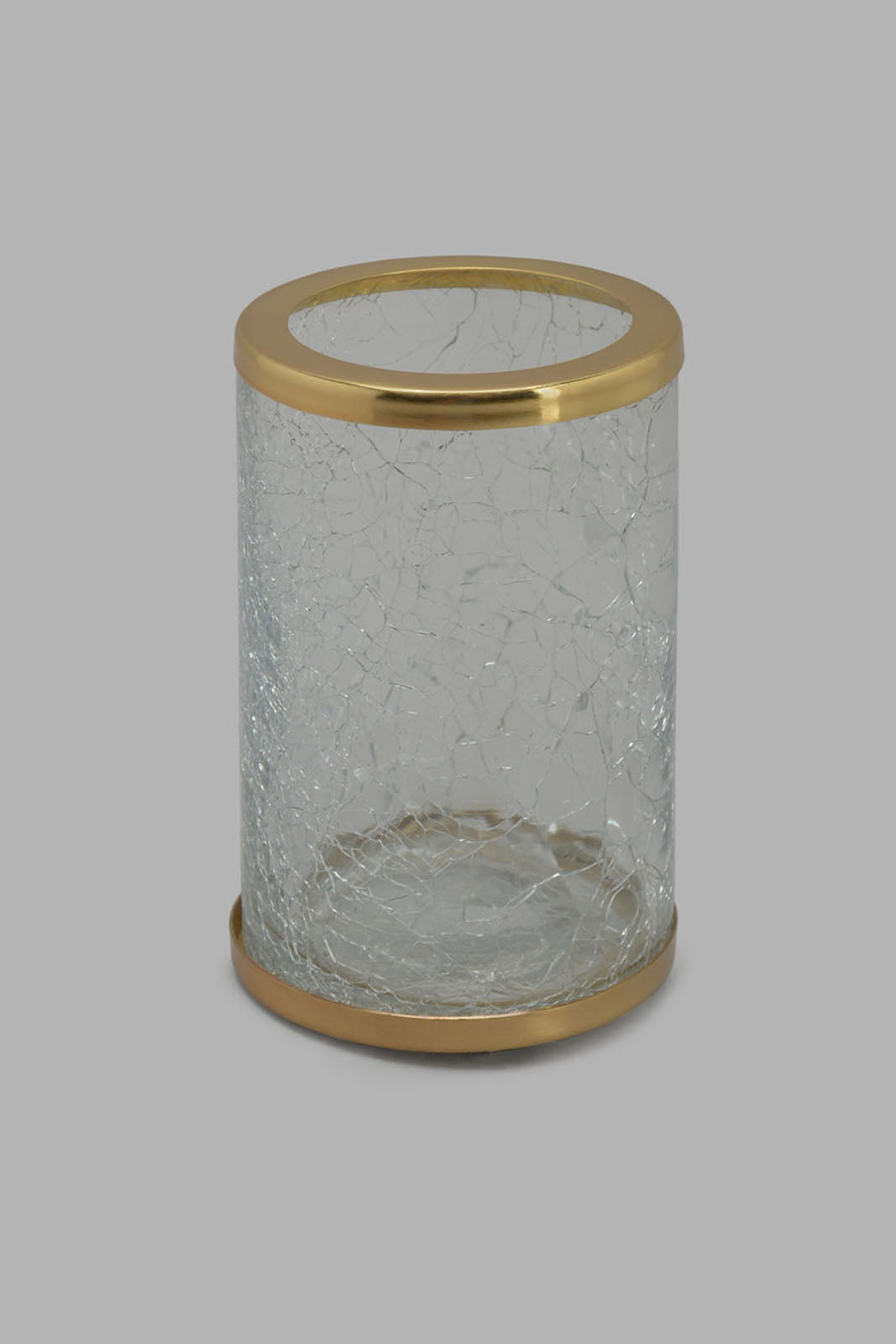 Redtag-Gold-Crackle-Glass-Tumbler-Category:Toiletry-Sets,-Colour:Gold,-Deals:New-In,-Filter:Home-Bathroom,-Harmony,-HMW-BAC-Bath-Accessories,-New-In-HMW-BAC,-Non-Sale,-S22C,-Section:Homewares-Home-Bathroom-