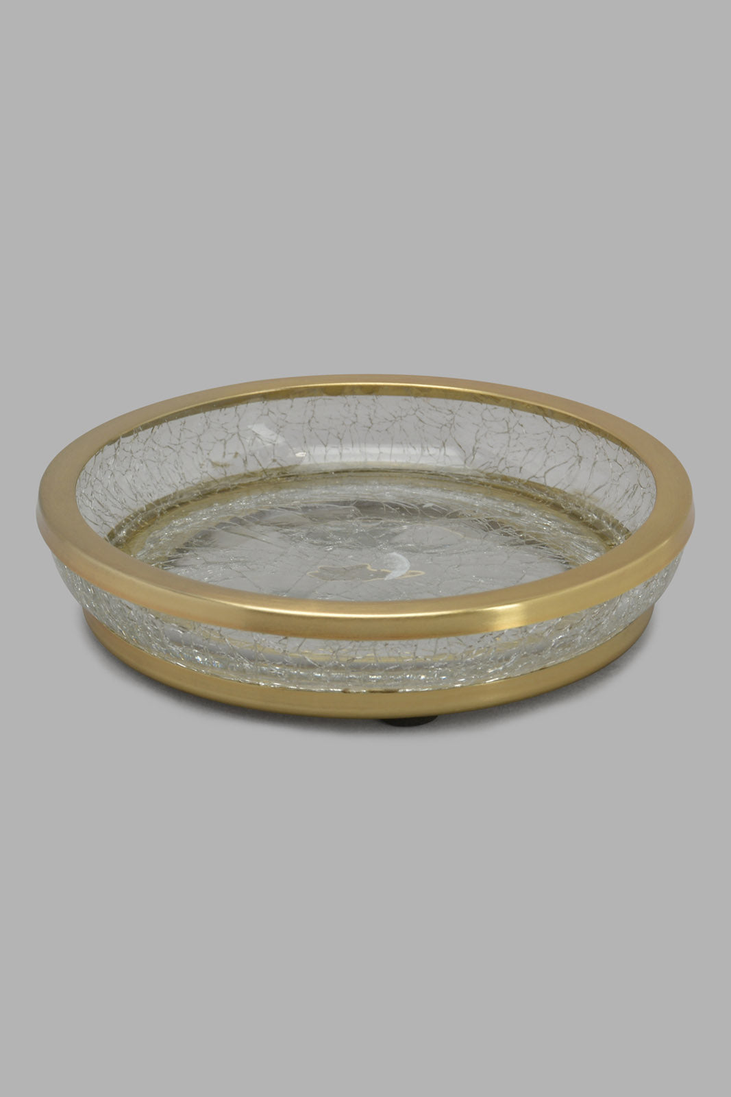 Redtag-Gold-Crackle-Glass-Soap-Dish-Category:Toiletry-Sets,-Colour:Gold,-Deals:New-In,-Filter:Home-Bathroom,-Harmony,-HMW-BAC-Bath-Accessories,-New-In-HMW-BAC,-Non-Sale,-S22C,-Section:Homewares-Home-Bathroom-