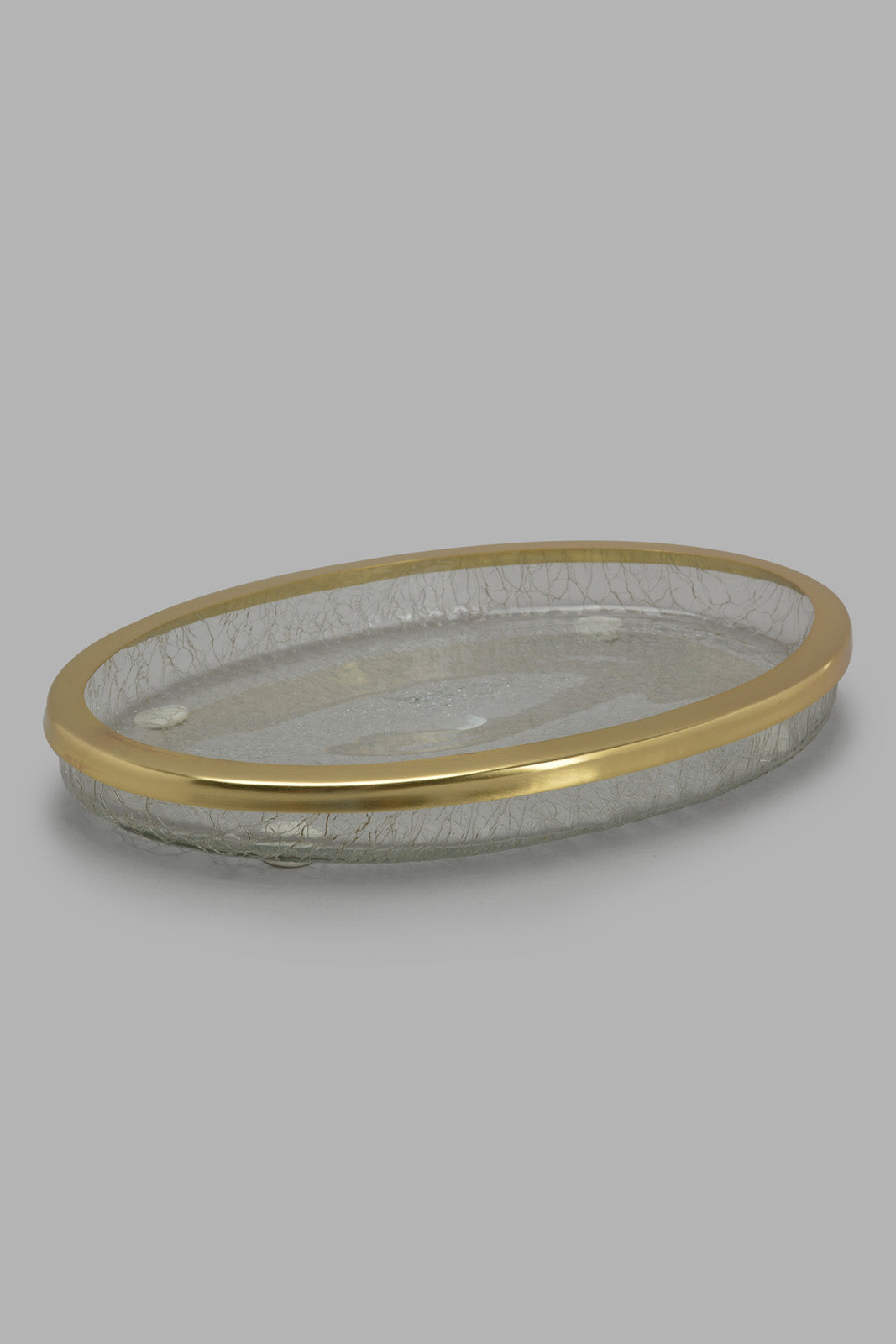Redtag-Gold-Crackle-Glass-Amenity-Tray-Category:Toiletry-Sets,-Colour:Gold,-Deals:New-In,-Filter:Home-Bathroom,-Harmony,-HMW-BAC-Bath-Accessories,-New-In-HMW-BAC,-Non-Sale,-S22C,-Section:Homewares-Home-Bathroom-