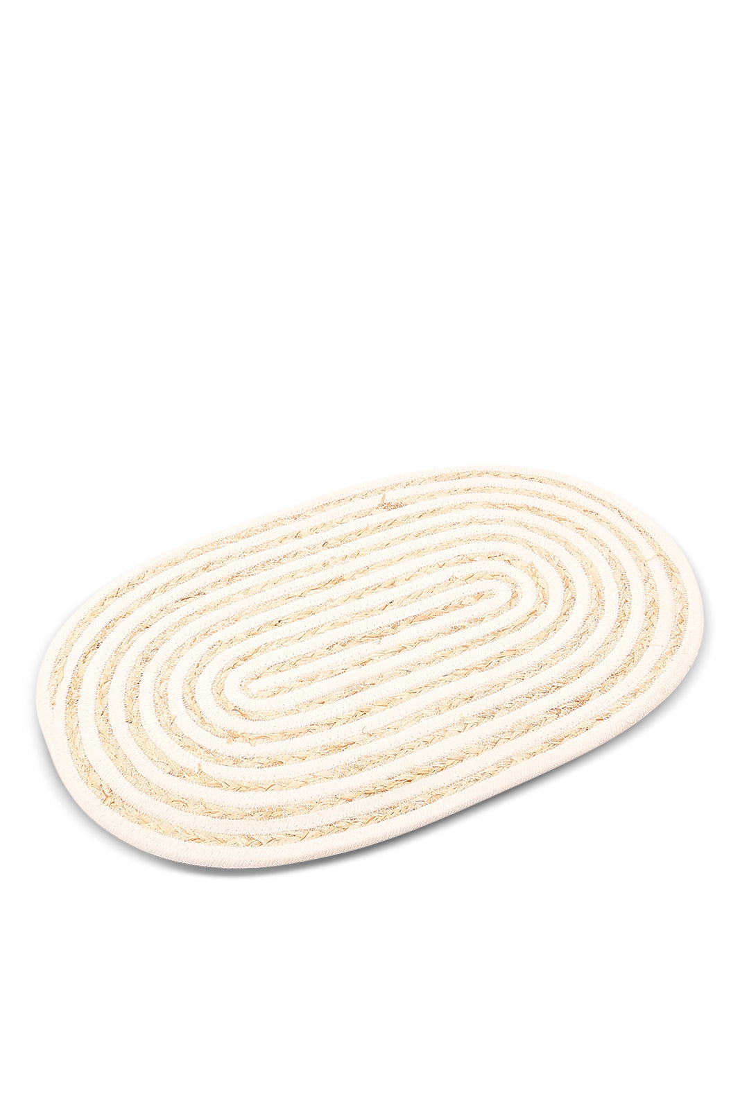 Redtag-White-Oval-Placemat-Category:Placemats-&-Coasters,-Colour:White,-Deals:New-In,-Dept:Home,-Euphoric,-Filter:Home-Dining,-HMW-DIN-Kitchen-Accessories,-New-In-HMW-DIN,-Non-Sale,-Section:Homewares,-W22O-Home-Dining-