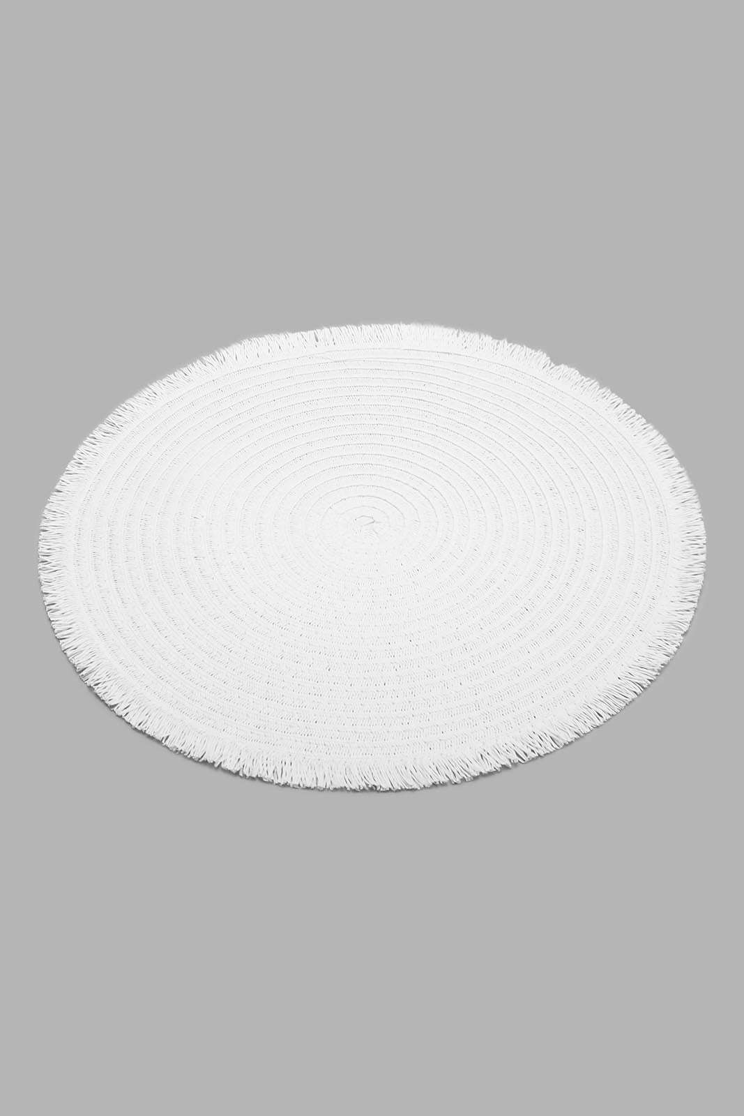 Redtag-White-Round-Placemat-Category:Placemats-&-Coasters,-Colour:White,-Deals:New-In,-Filter:Home-Dining,-HMW-DIN-Kitchen-Accessories,-New-In-HMW-DIN,-Non-Sale,-Section:Homewares,-W22O-Home-Dining-